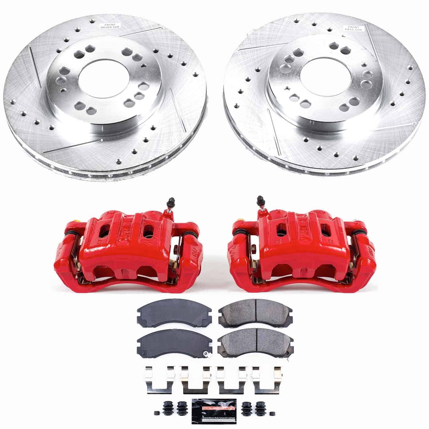 Power Stop - KC798B - Front - Disc Brake Pad/Caliper and Rotor Kit