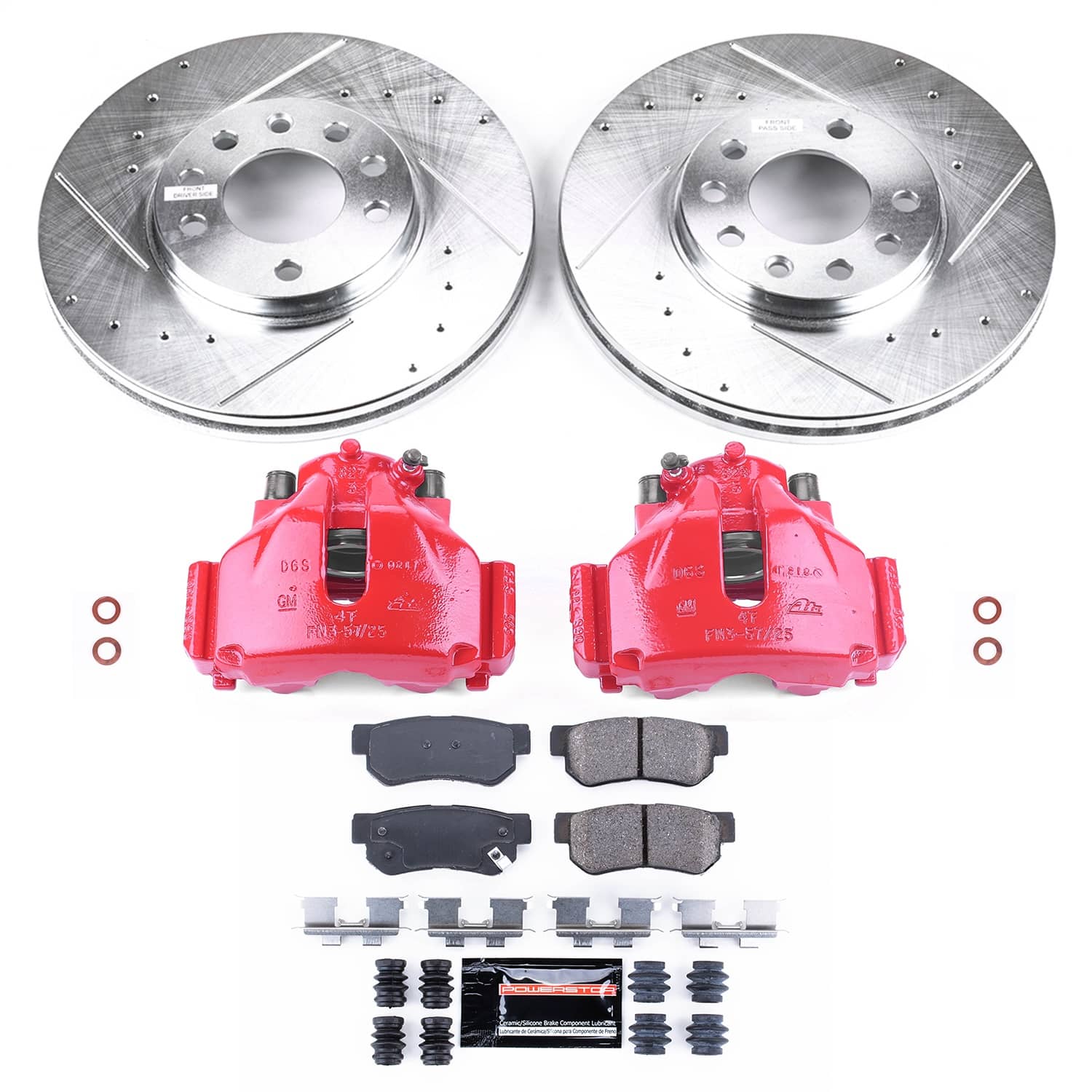Power Stop - KC834 - Front - Disc Brake Pad/Caliper and Rotor Kit