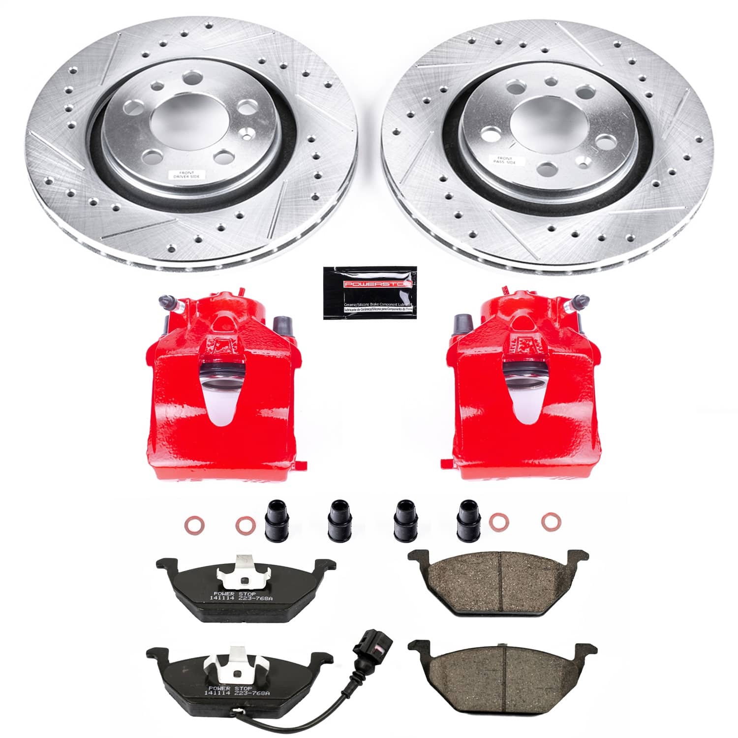 Power Stop - KC839 - Front - Disc Brake Pad/Caliper and Rotor Kit