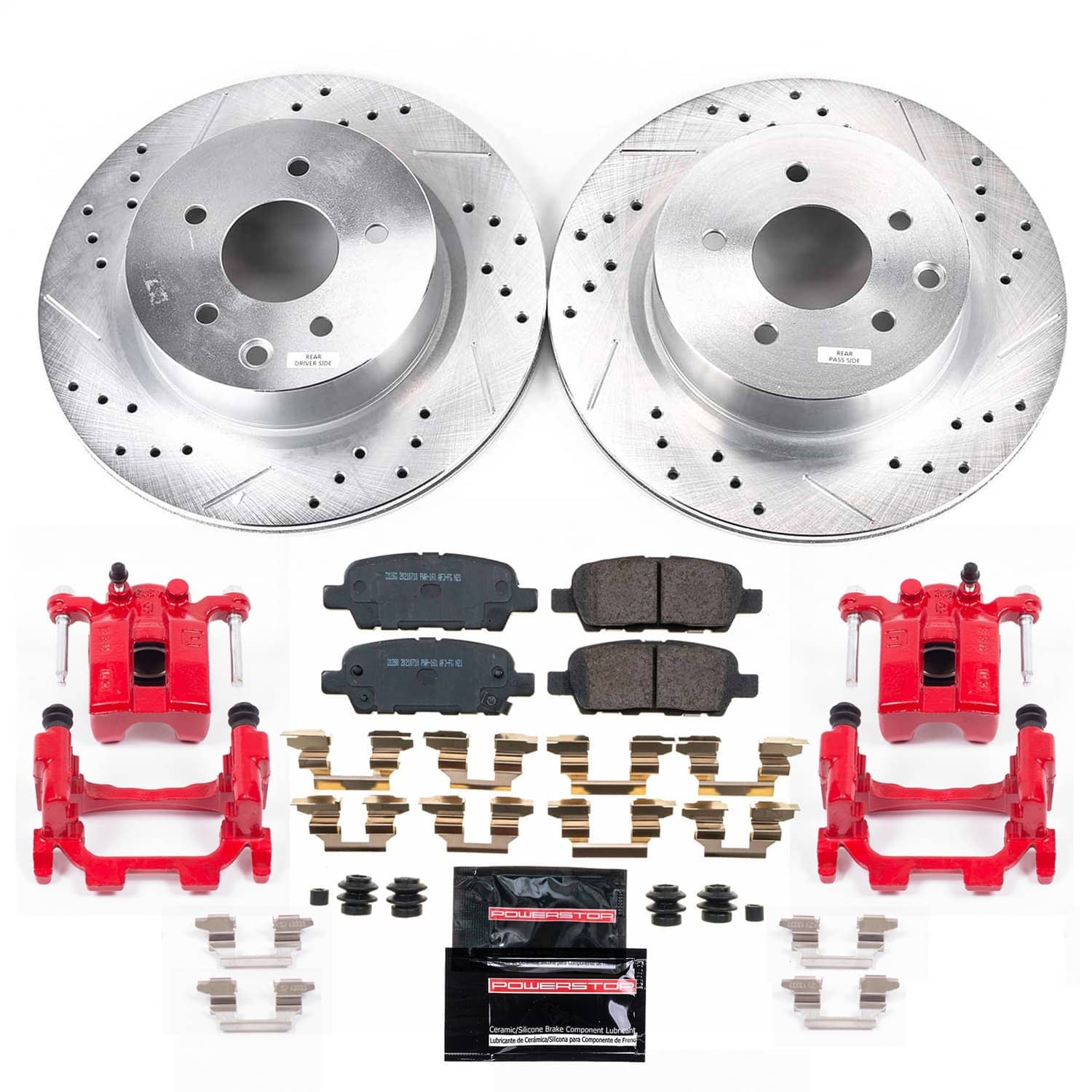 Power Stop - KC9064 - Rear - Disc Brake Pad and Rotor Kit