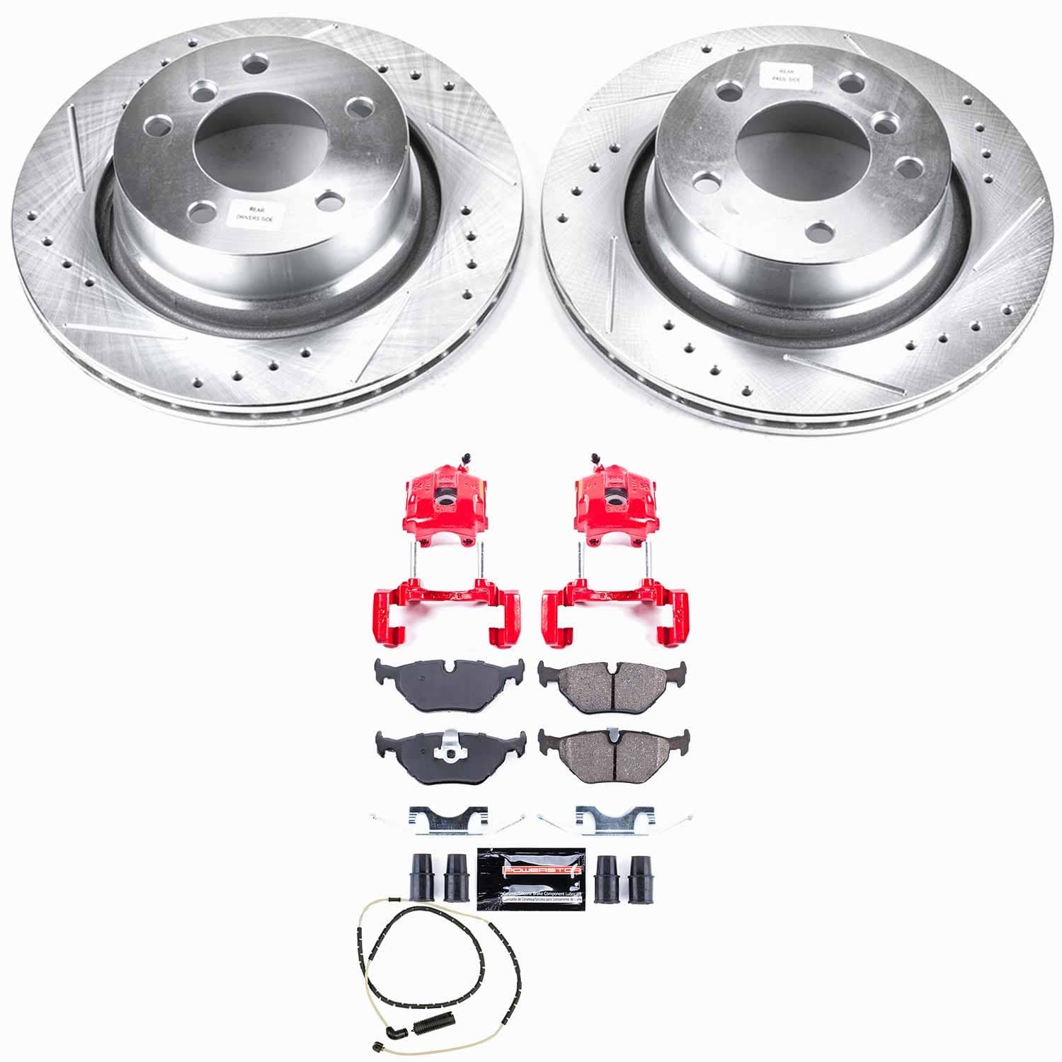 Power Stop - KC962 - Rear - Disc Brake Pad/Caliper and Rotor Kit