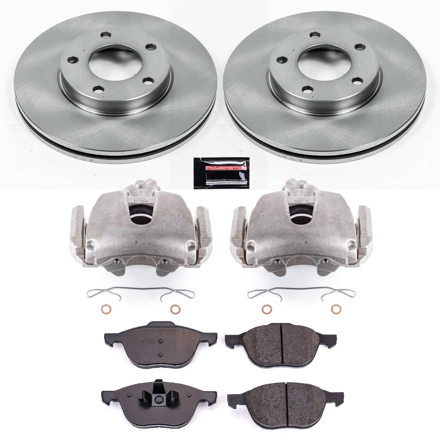 Power Stop - KCOE120A - Front - Disc Brake Pad/Caliper and Rotor Kit