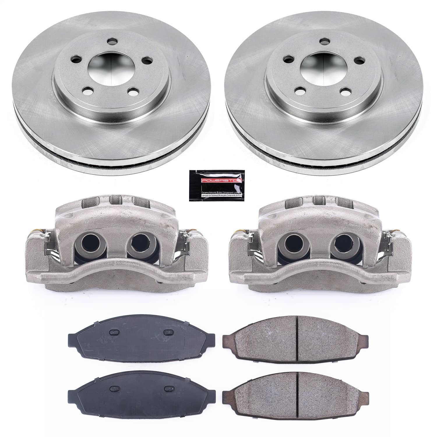 Power Stop - KCOE1364 - Front - Disc Brake Pad/Caliper and Rotor Kit