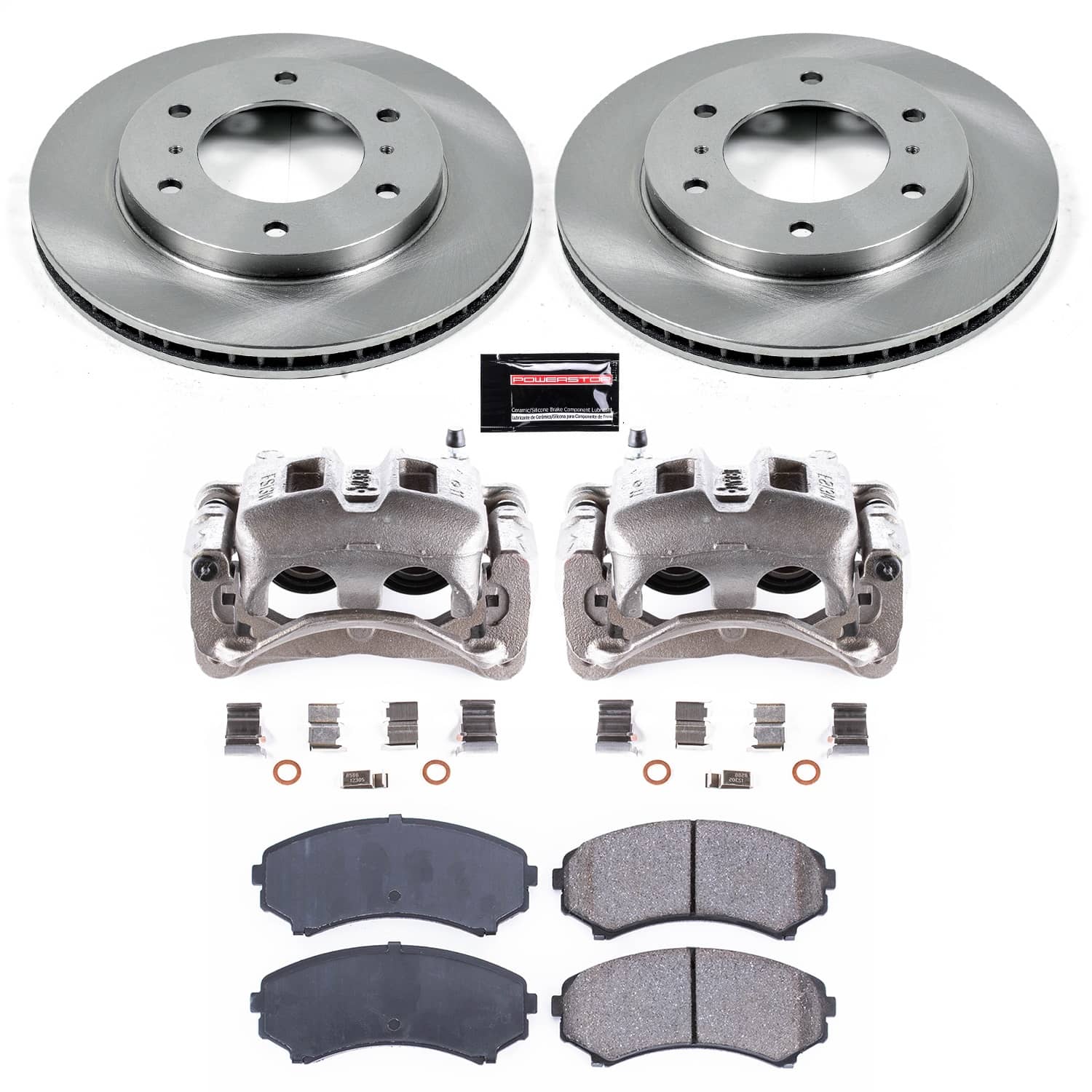 Power Stop - KCOE148 - Front - Disc Brake Pad/Caliper and Rotor Kit