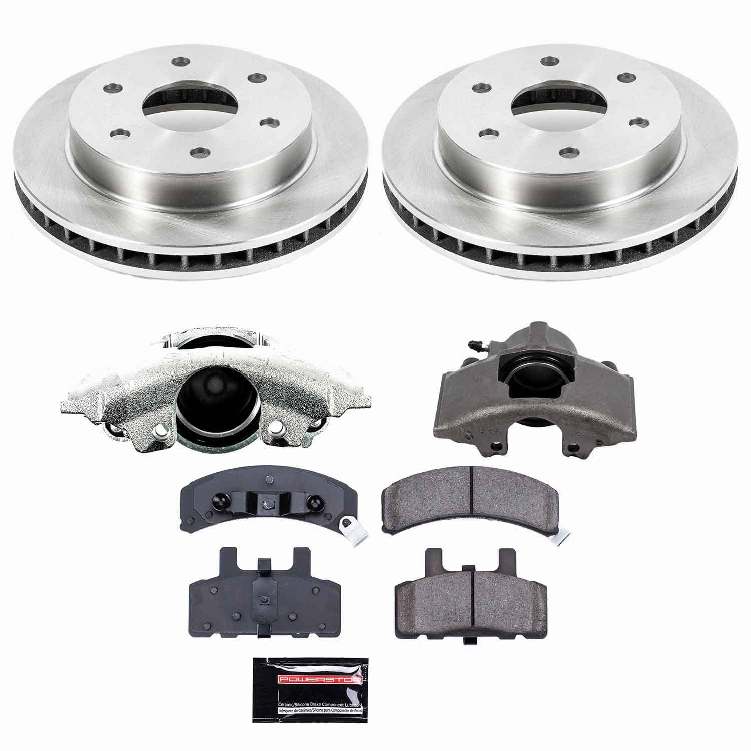 Power Stop - KCOE1970 - Front - Disc Brake Pad/Caliper and Rotor Kit