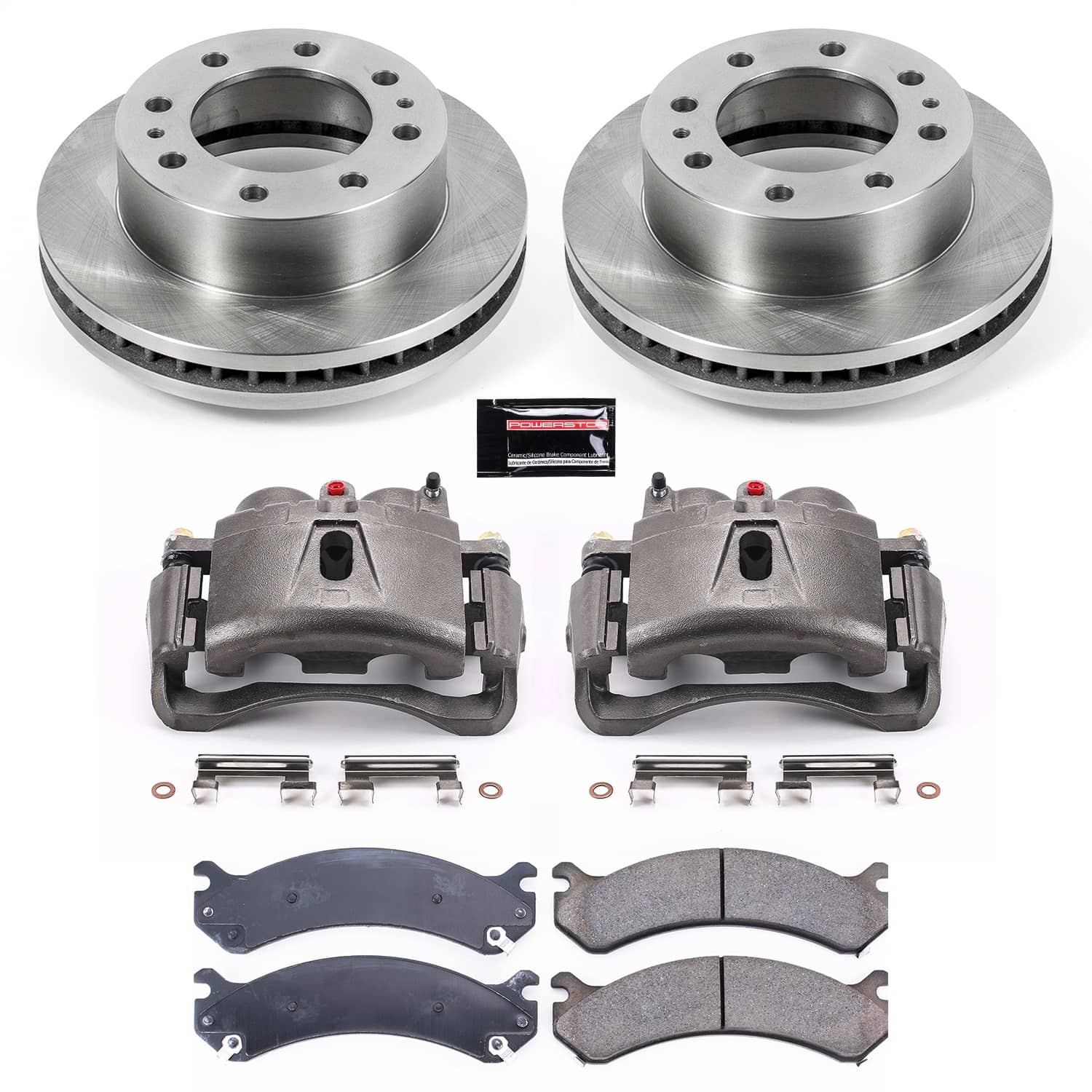 Power Stop - KCOE2071A - Front - Disc Brake Pad/Caliper and Rotor Kit