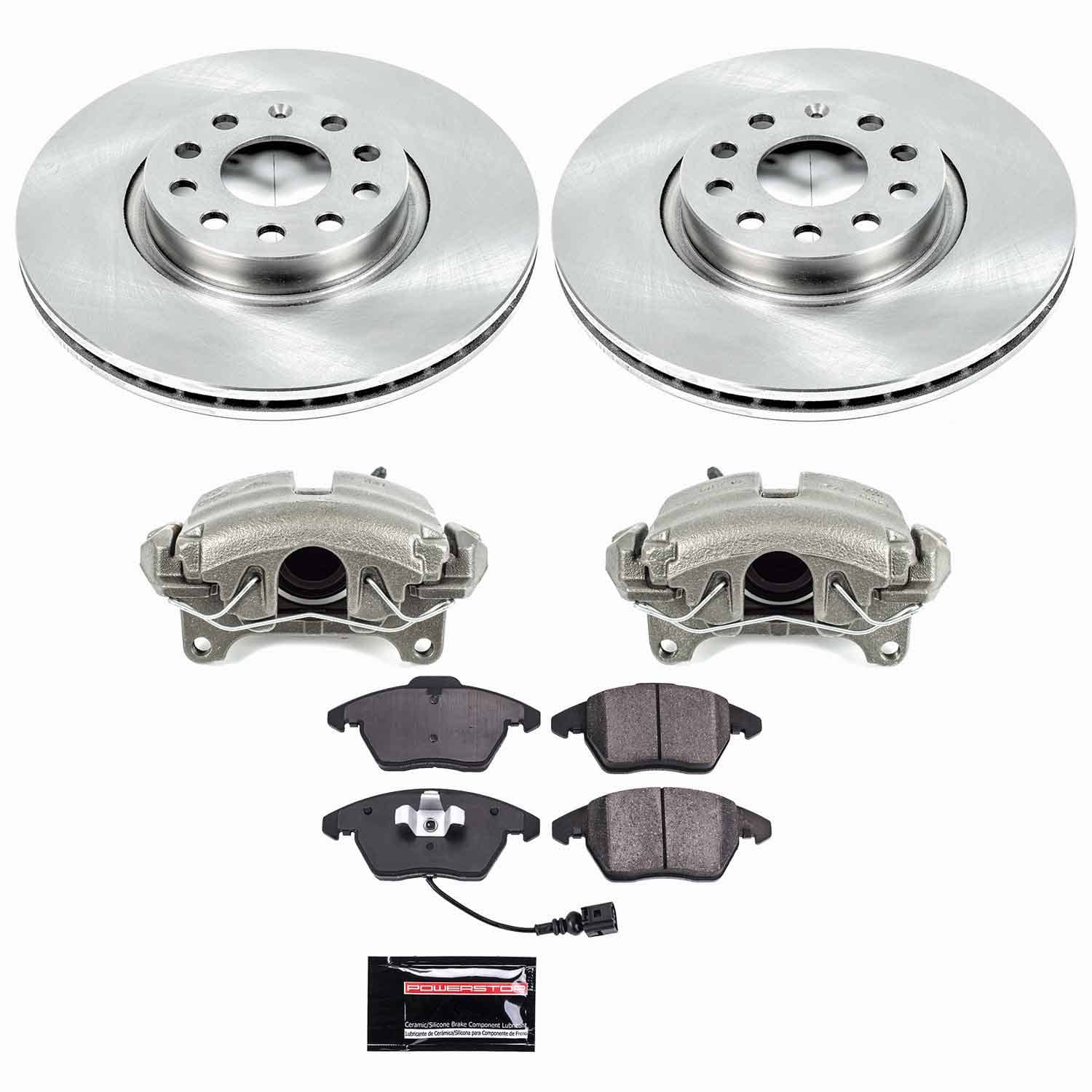 Power Stop - KCOE2259A - Front - Disc Brake Pad/Caliper and Rotor Kit