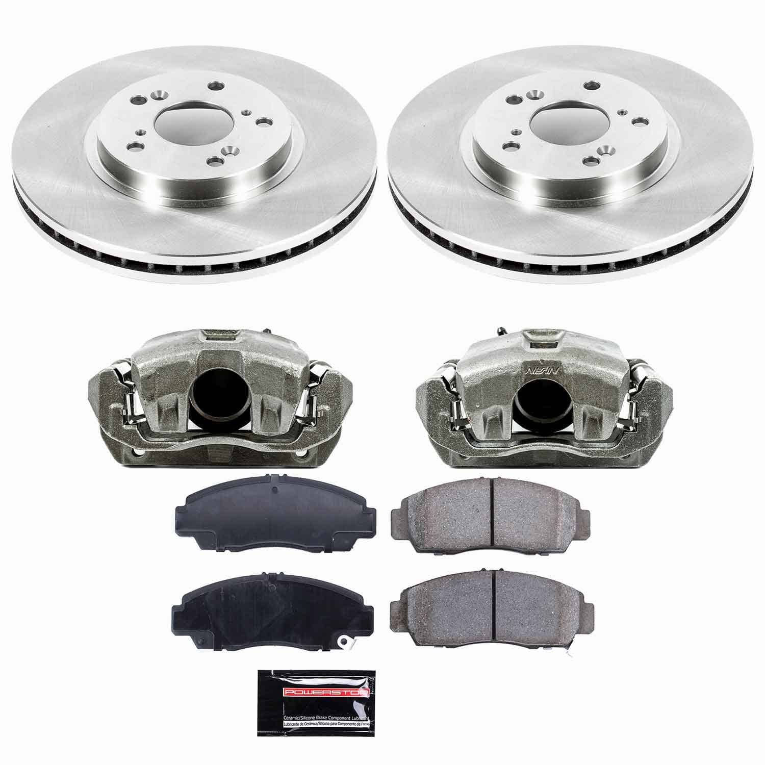 Power Stop - KCOE2292 - Front - Disc Brake Pad/Caliper and Rotor Kit