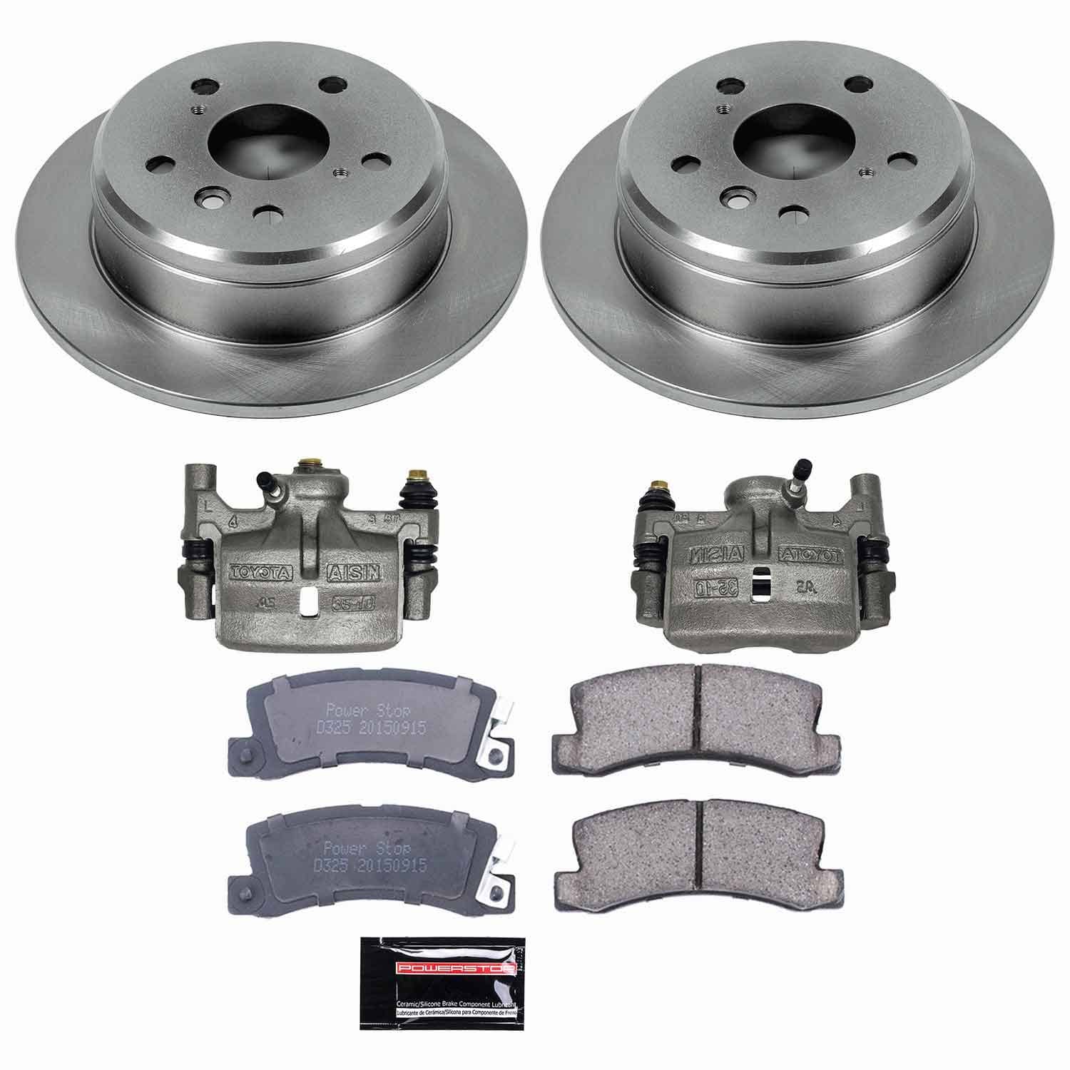 Power Stop - KCOE2565 - Rear - Disc Brake Pad/Caliper and Rotor Kit
