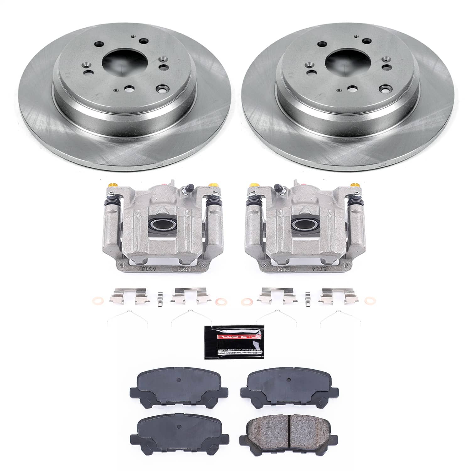 Power Stop - KCOE4685B - Rear - Disc Brake Pad/Caliper and Rotor Kit