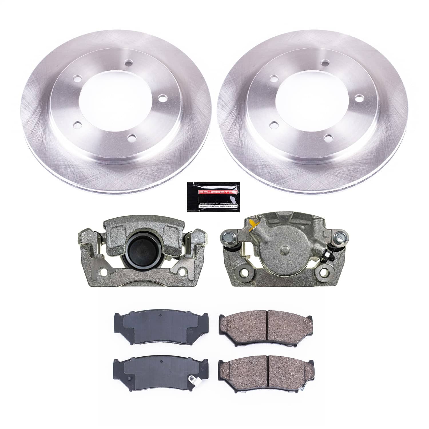 Power Stop - KCOE5014 - Front - Disc Brake Pad/Caliper and Rotor Kit