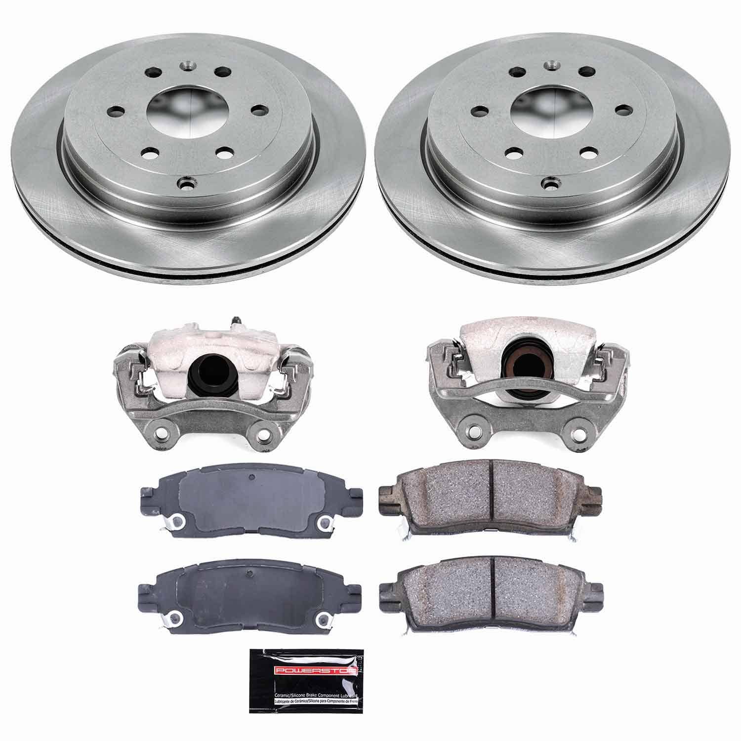 Power Stop - KCOE5262 - Rear - Disc Brake Pad/Caliper and Rotor Kit