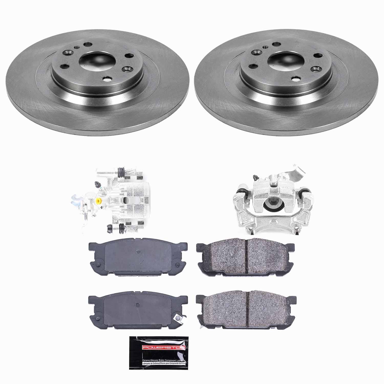 Power Stop - KCOE5267 - Rear - Disc Brake Pad/Caliper and Rotor Kit