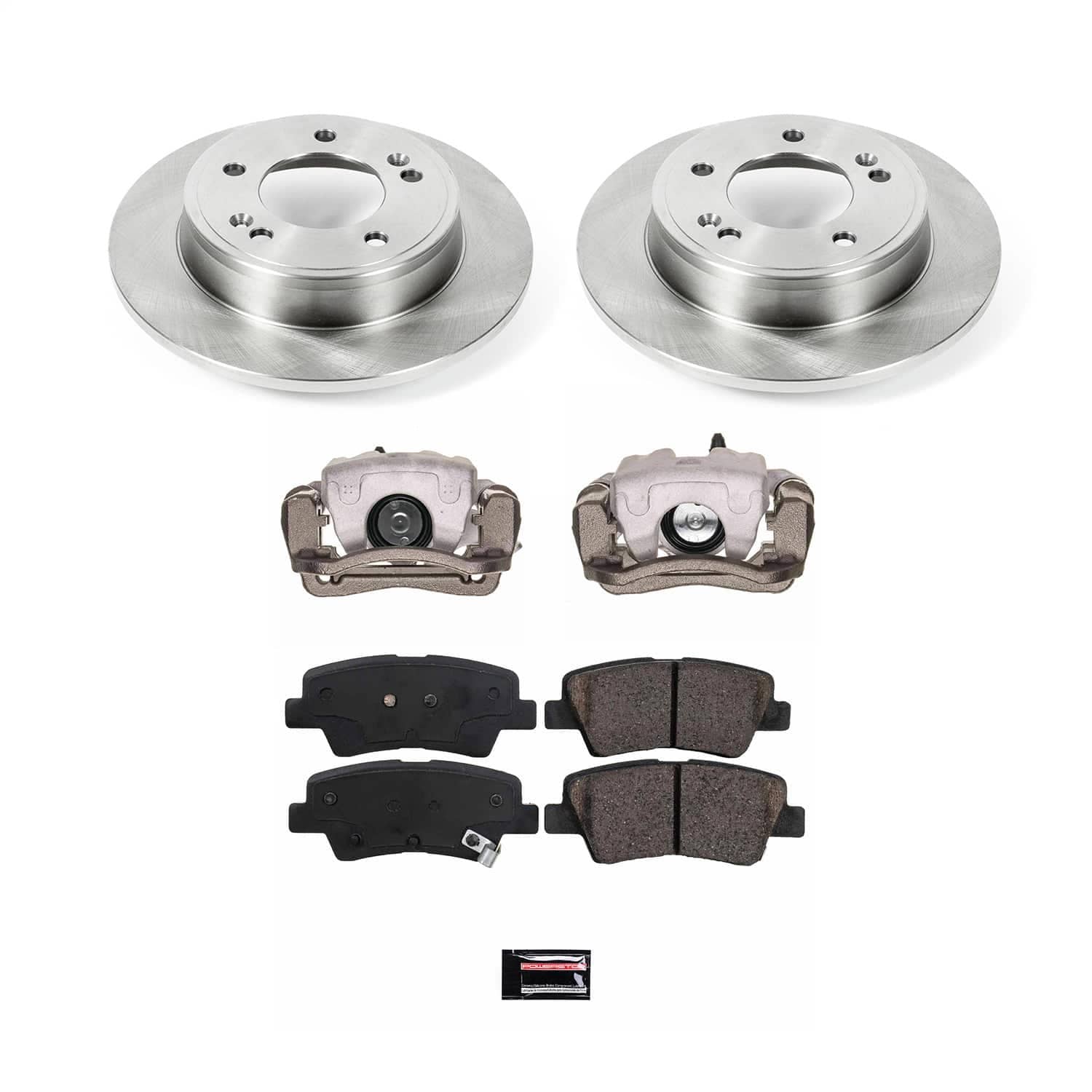Power Stop - KCOE6502 - Rear - Disc Brake Pad/Caliper and Rotor Kit