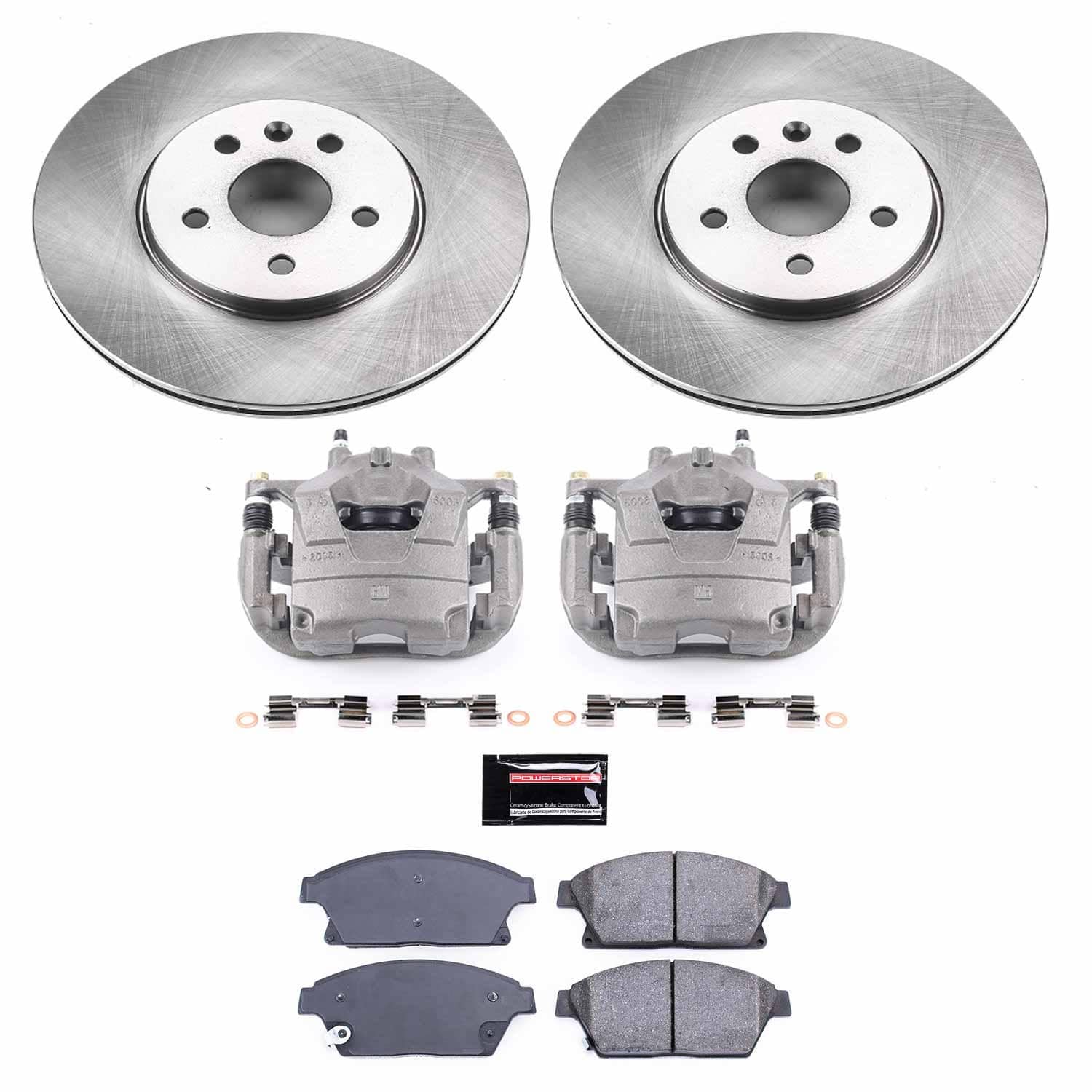 Power Stop - KCOE6793 - Front - Disc Brake Pad/Caliper and Rotor Kit