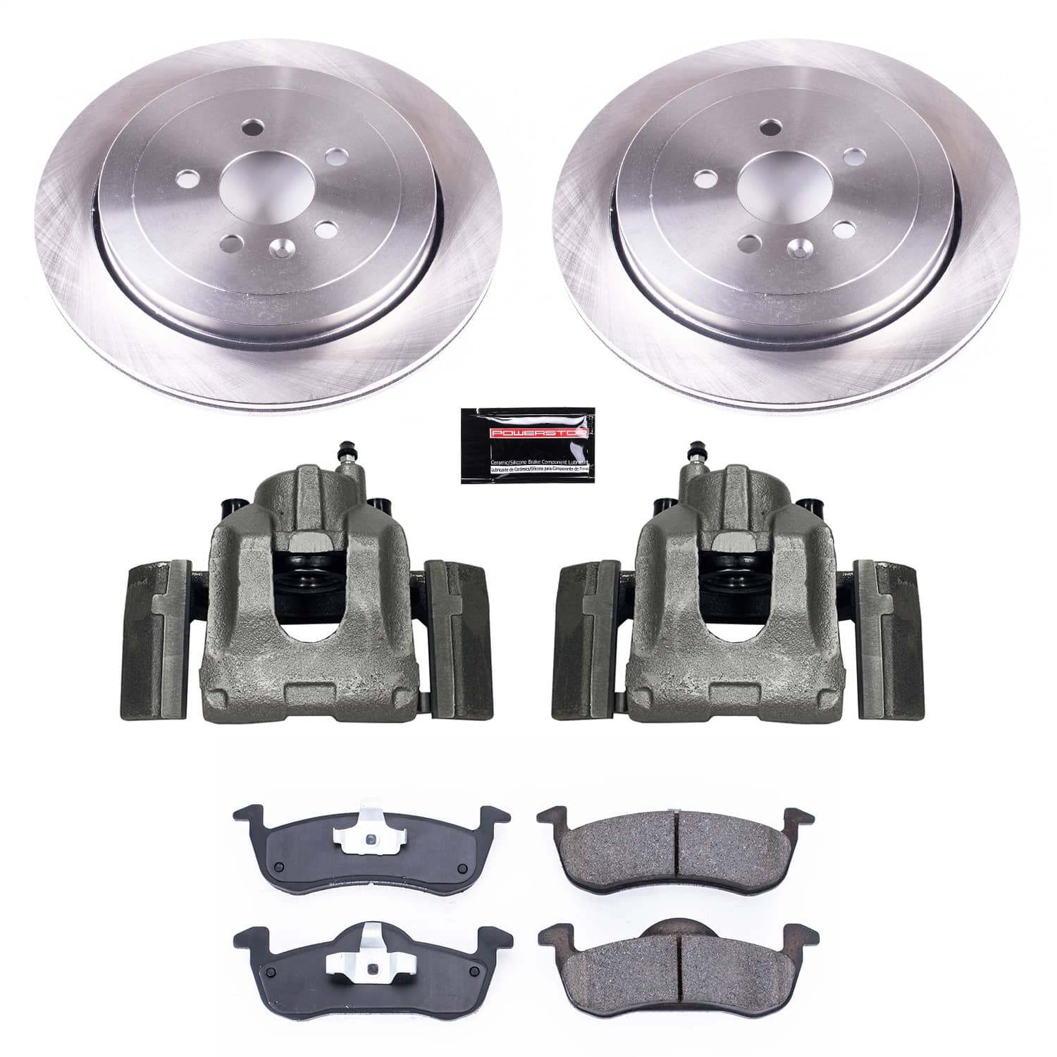 Power Stop - KCOE6819 - Rear - Disc Brake Pad/Caliper and Rotor Kit