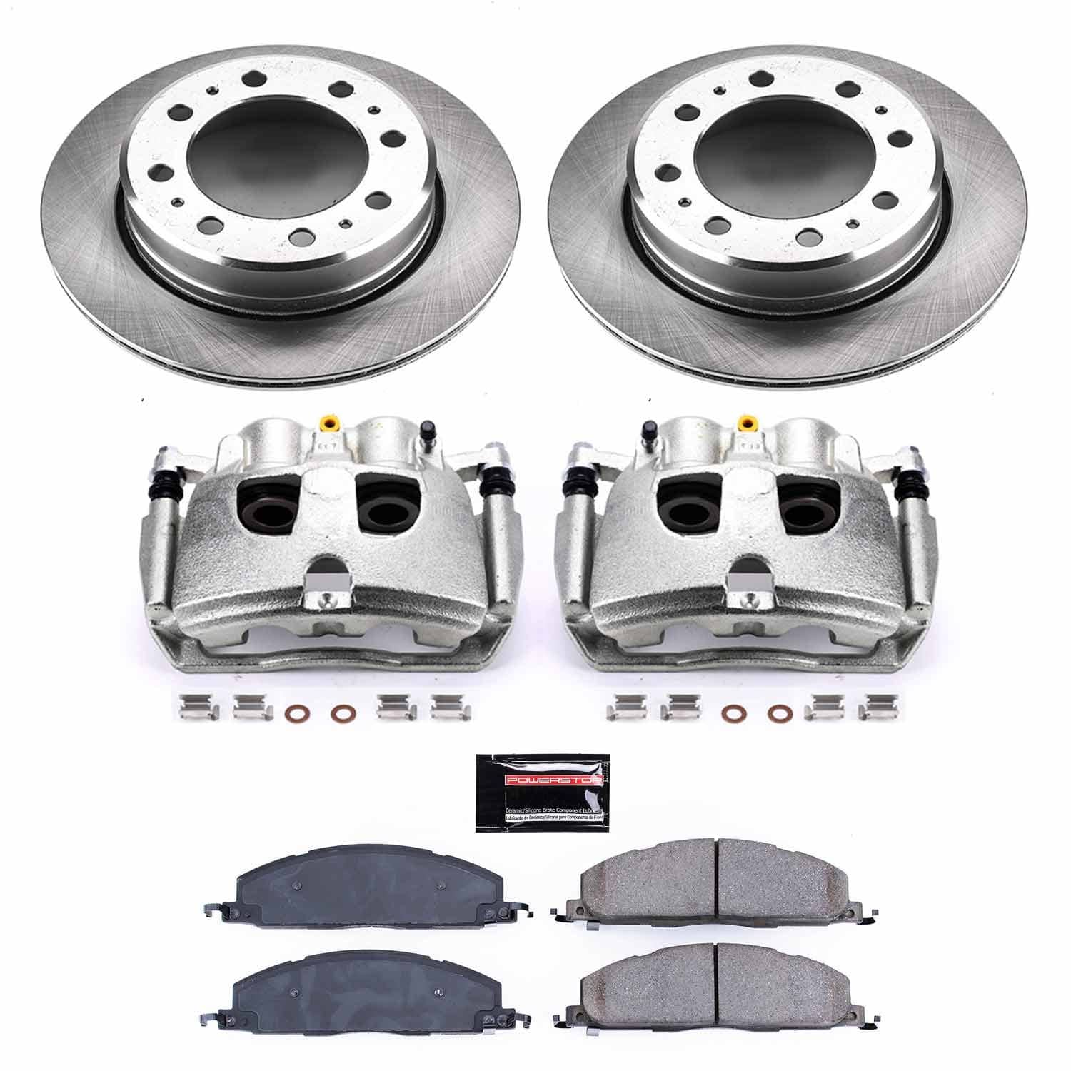 Power Stop - KCOE7131 - Rear - Disc Brake Pad/Caliper and Rotor Kit