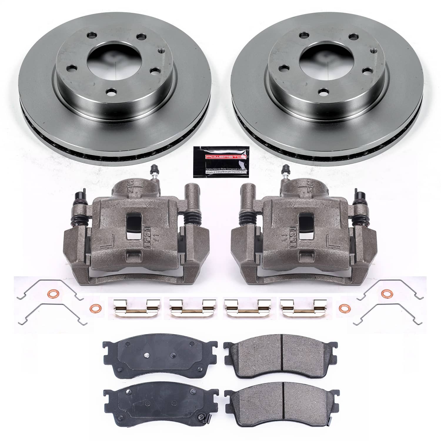 Power Stop - KCOE788 - Front - Disc Brake Pad/Caliper and Rotor Kit