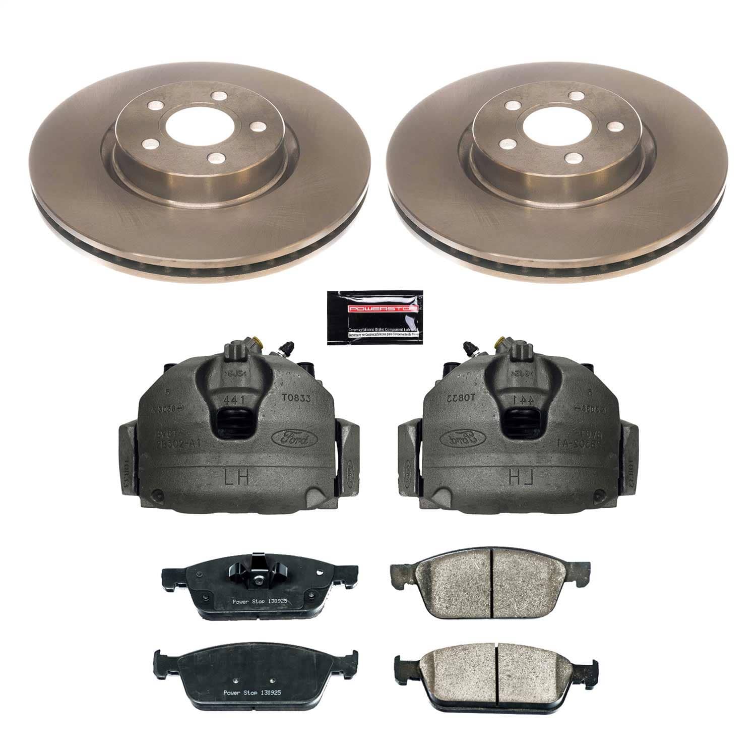 Power Stop - KCOE8175 - Front - Disc Brake Pad/Caliper and Rotor Kit