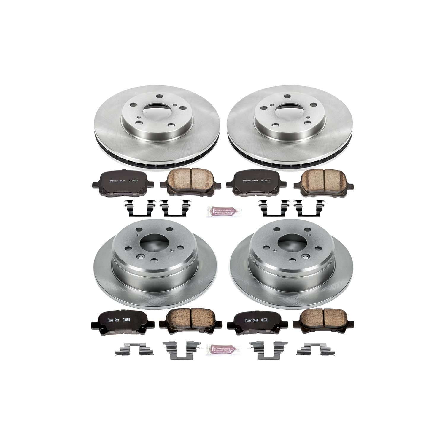 Power Stop - KOE1060 - Front and Rear - Disc Brake Pad and Rotor Kit