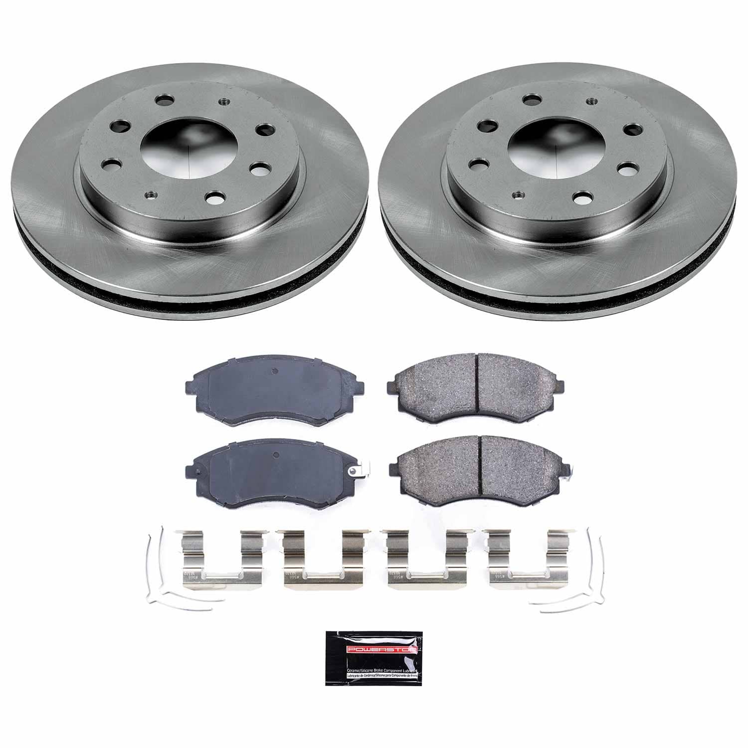 Power Stop - KOE1087 - Front - Disc Brake Pad and Rotor Kit