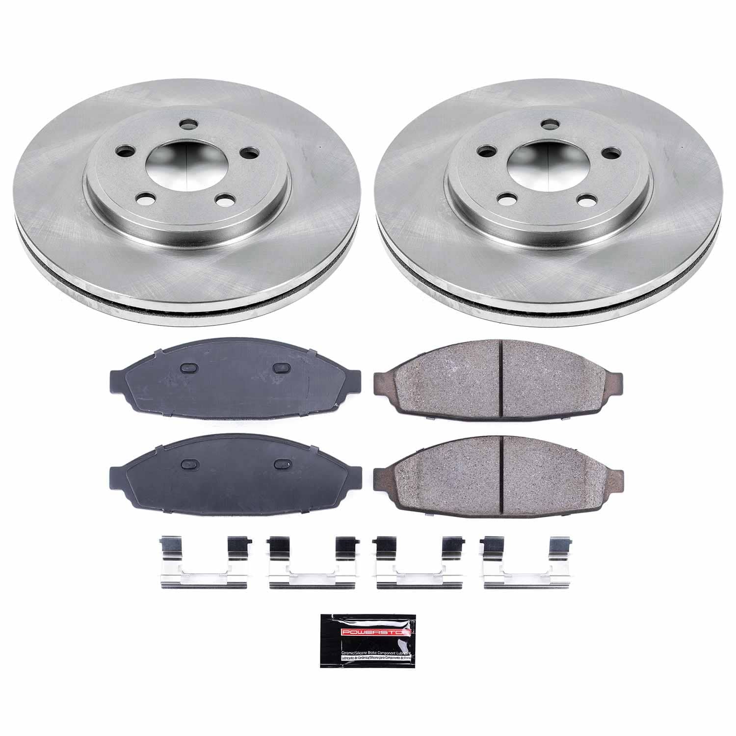 Power Stop - KOE1364 - Front - Disc Brake Pad and Rotor Kit