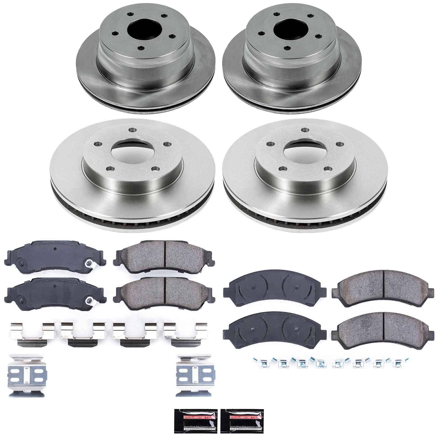 Power Stop - KOE2005 - Front and Rear - Disc Brake Pad and Rotor Kit