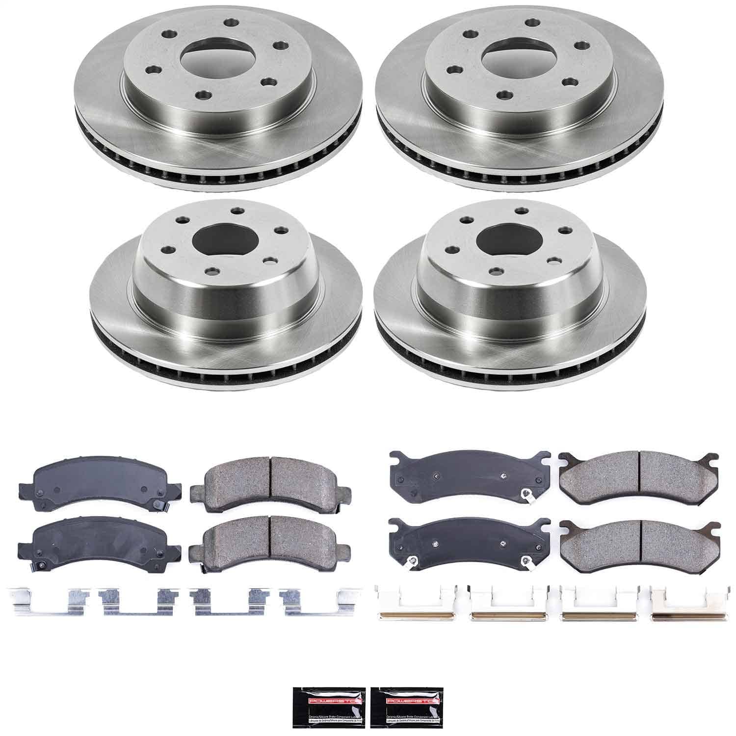Power Stop - KOE2016 - Front and Rear - Disc Brake Pad and Rotor Kit