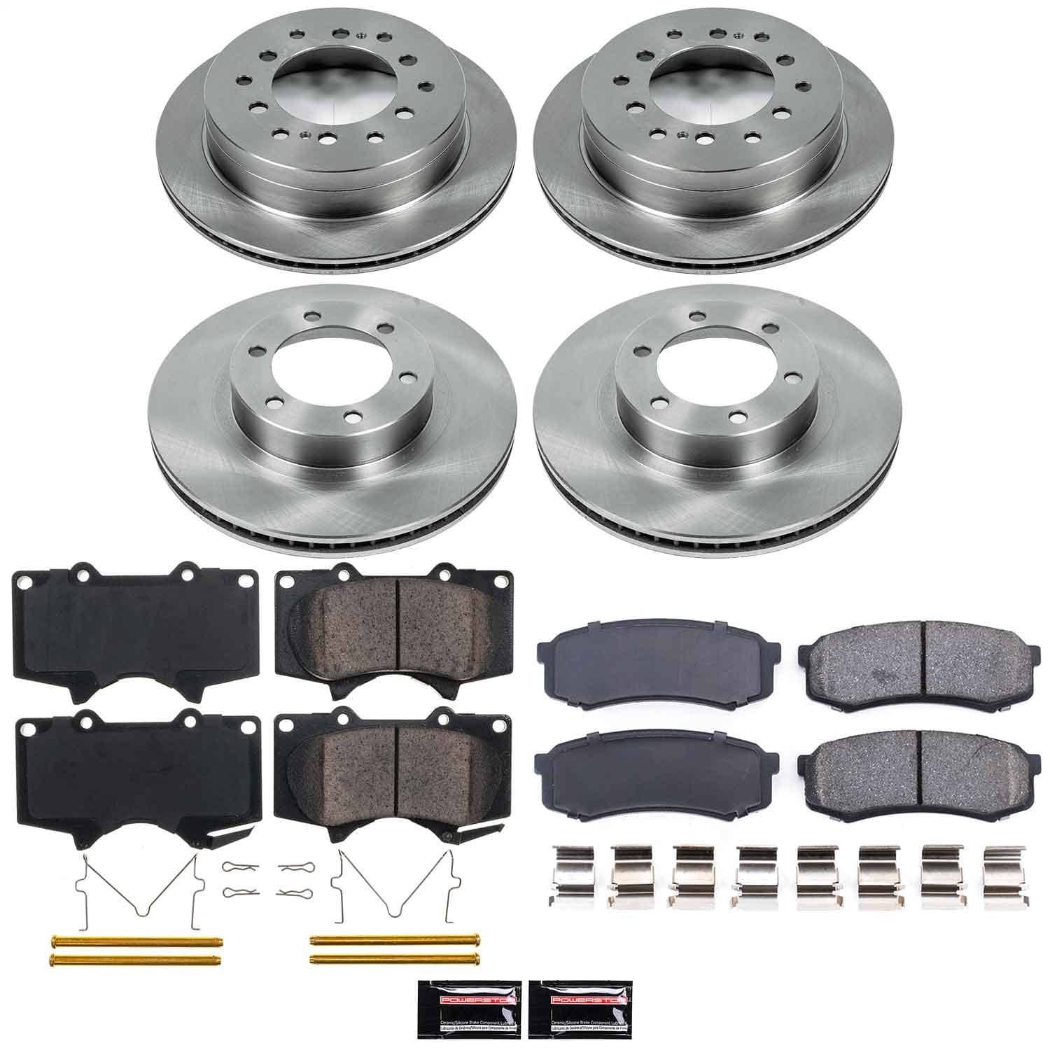Power Stop - KOE2422 - Front and Rear - Disc Brake Pad and Rotor Kit