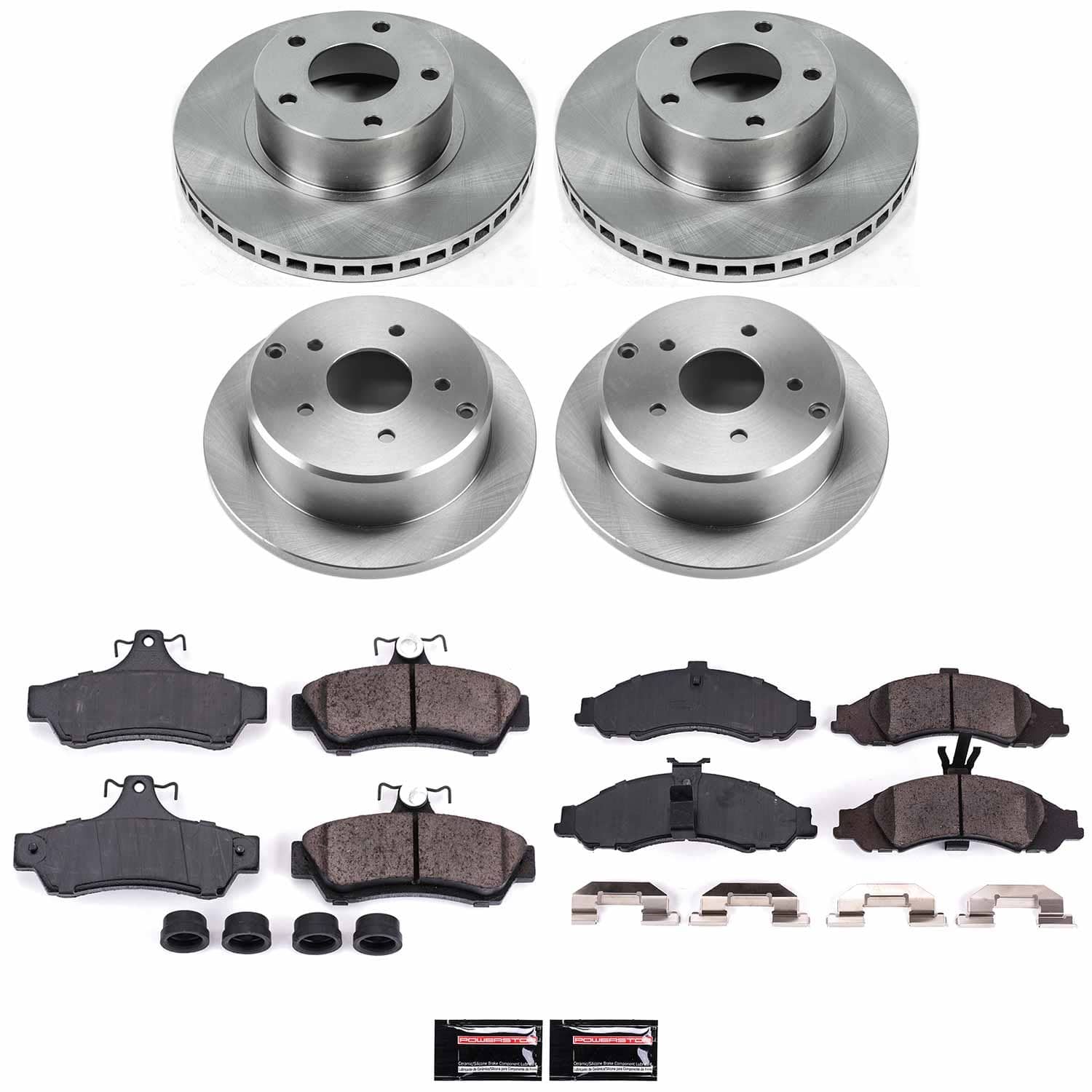 Power Stop - KOE2889 - Front and Rear - Disc Brake Pad and Rotor Kit