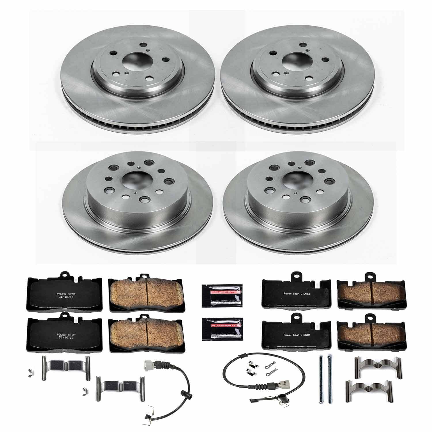 Power Stop - KOE4462 - Front and Rear - Disc Brake Pad and Rotor Kit