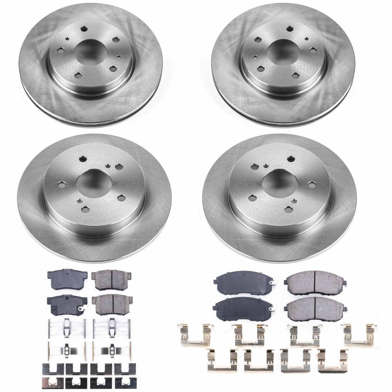 Power Stop - KOE5888 - Front and Rear - Disc Brake Pad and Rotor Kit