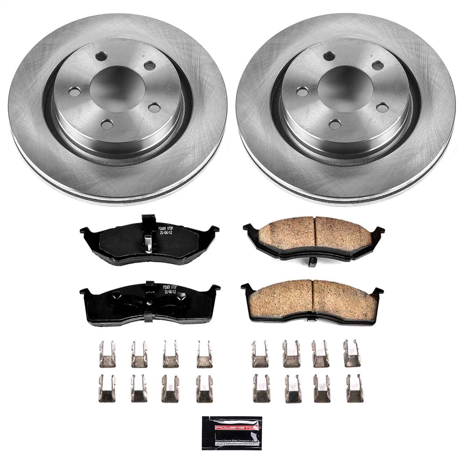 Power Stop - KOE6179 - Front - Disc Brake Pad and Rotor Kit