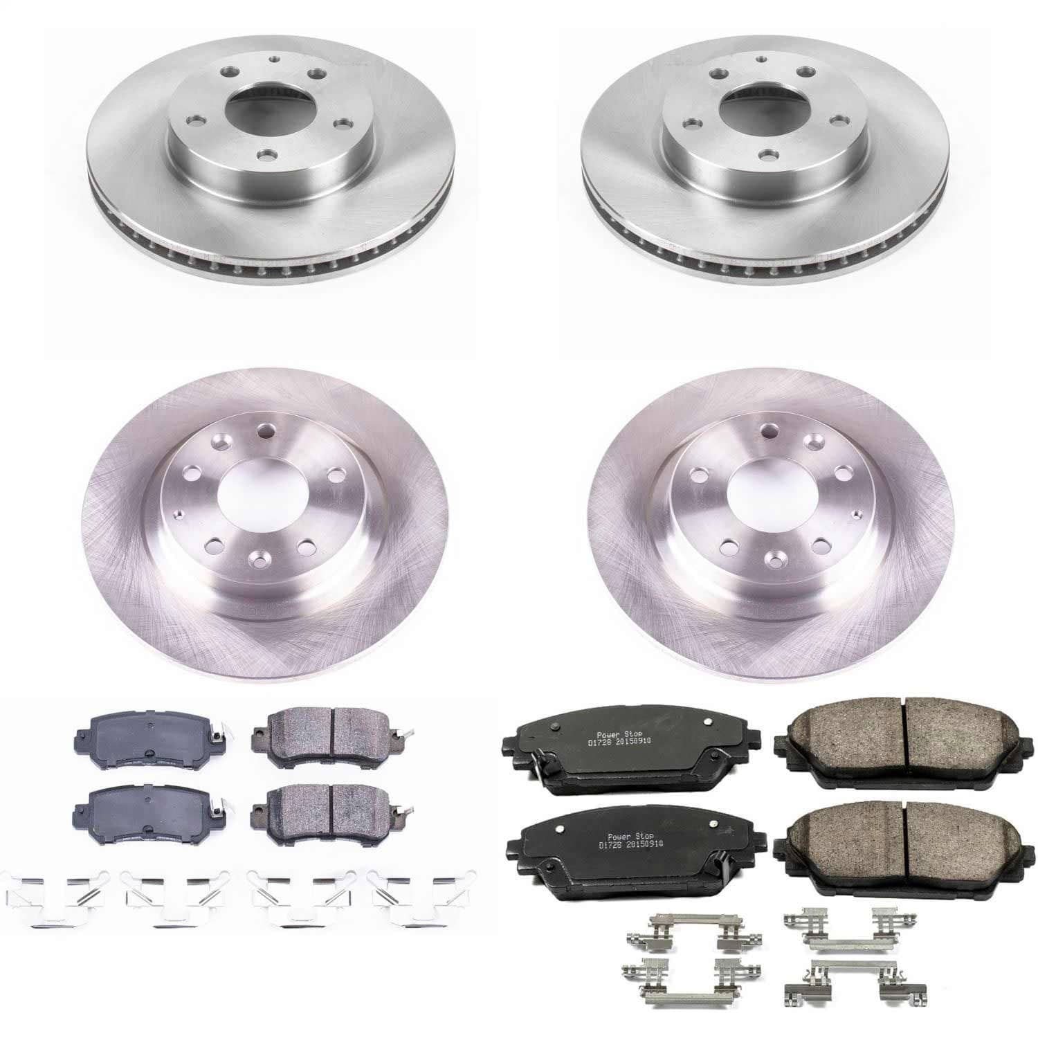 Power Stop - KOE7608 - Front and Rear - Disc Brake Pad and Rotor Kit