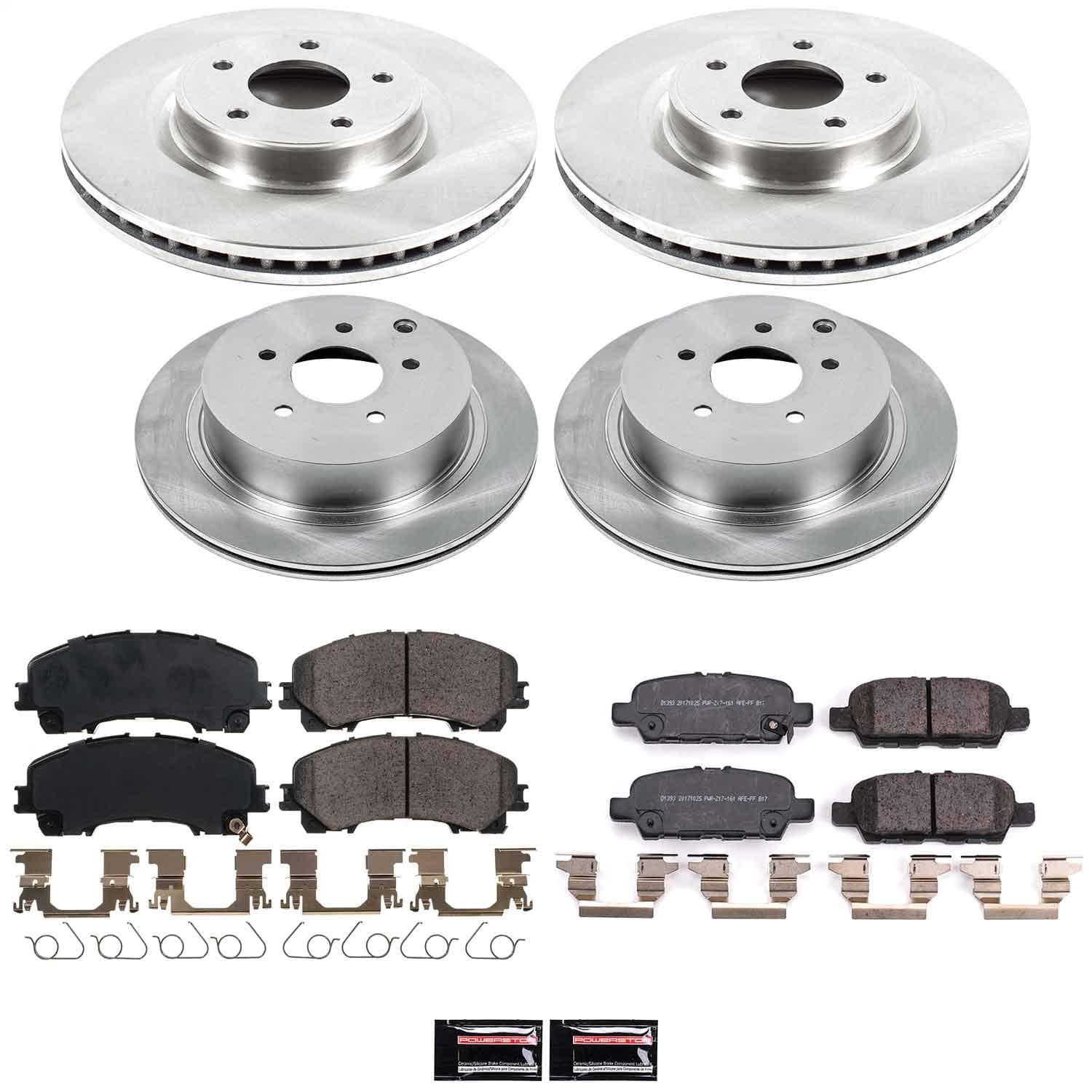 Power Stop - KOE8006 - Front and Rear - Disc Brake Pad and Rotor Kit