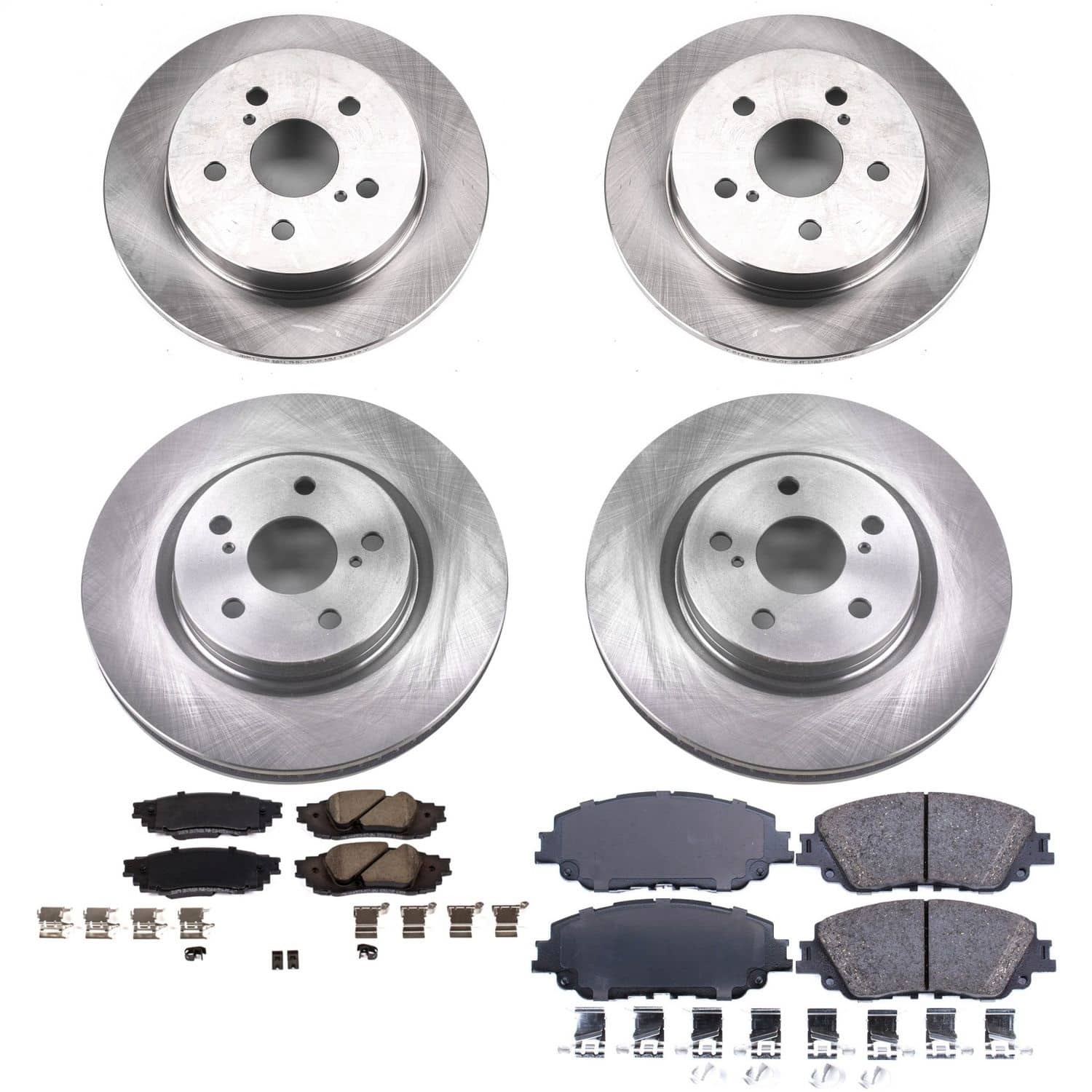 Power Stop - KOE8348 - Front and Rear - Disc Brake Pad and Rotor Kit