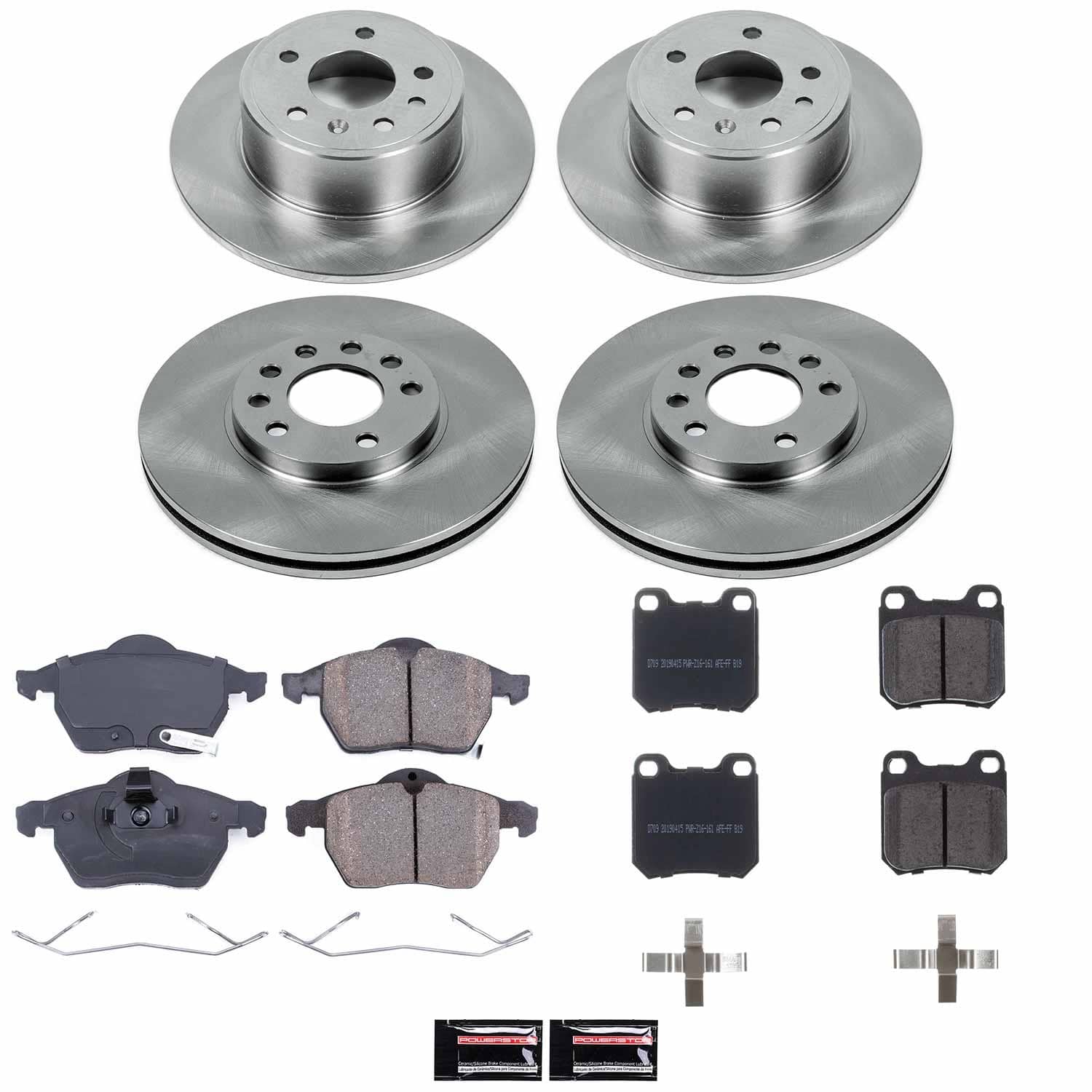 Power Stop - KOE835 - Front and Rear - Disc Brake Pad and Rotor Kit