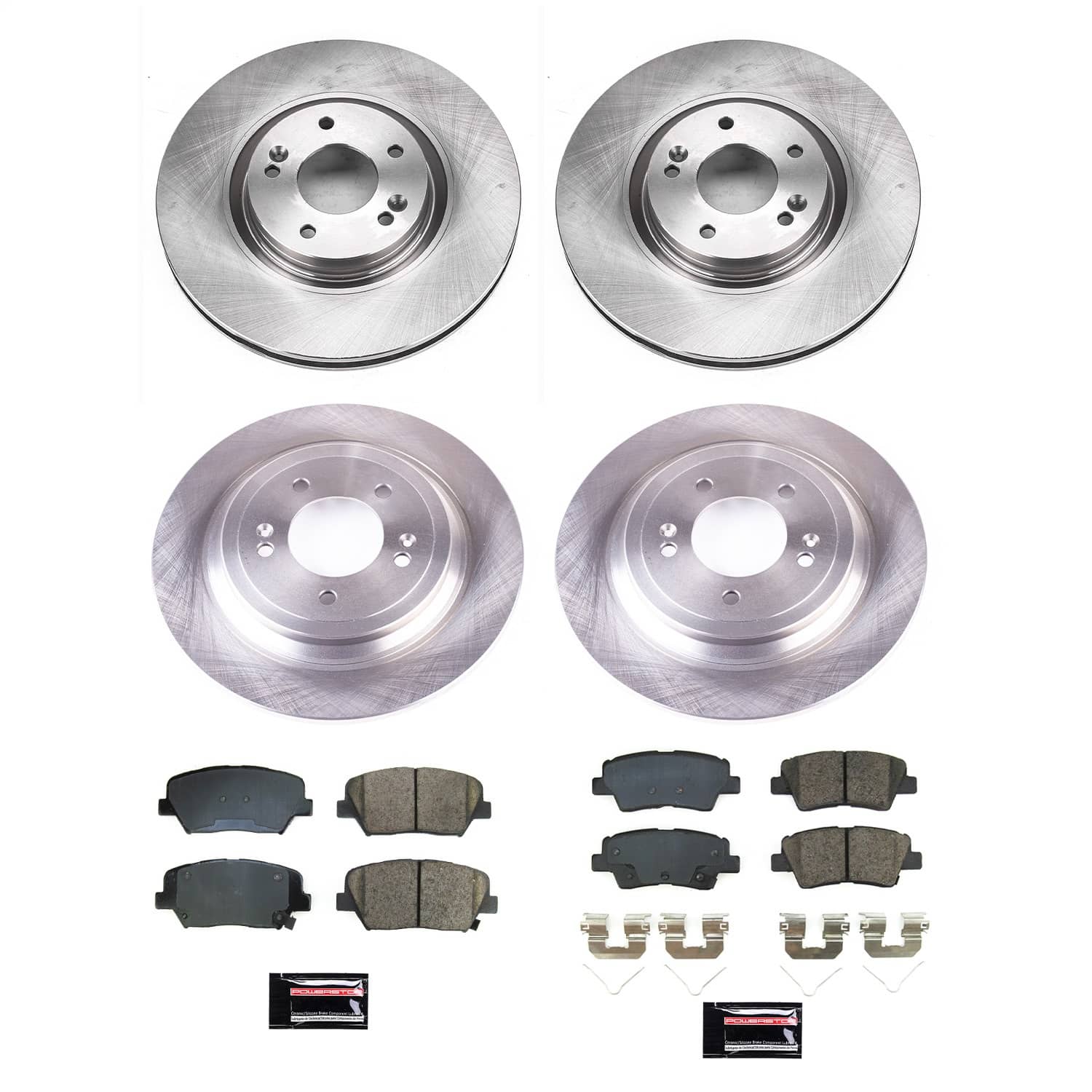 Power Stop - KOE8612 - Front and Rear - Disc Brake Pad and Rotor Kit