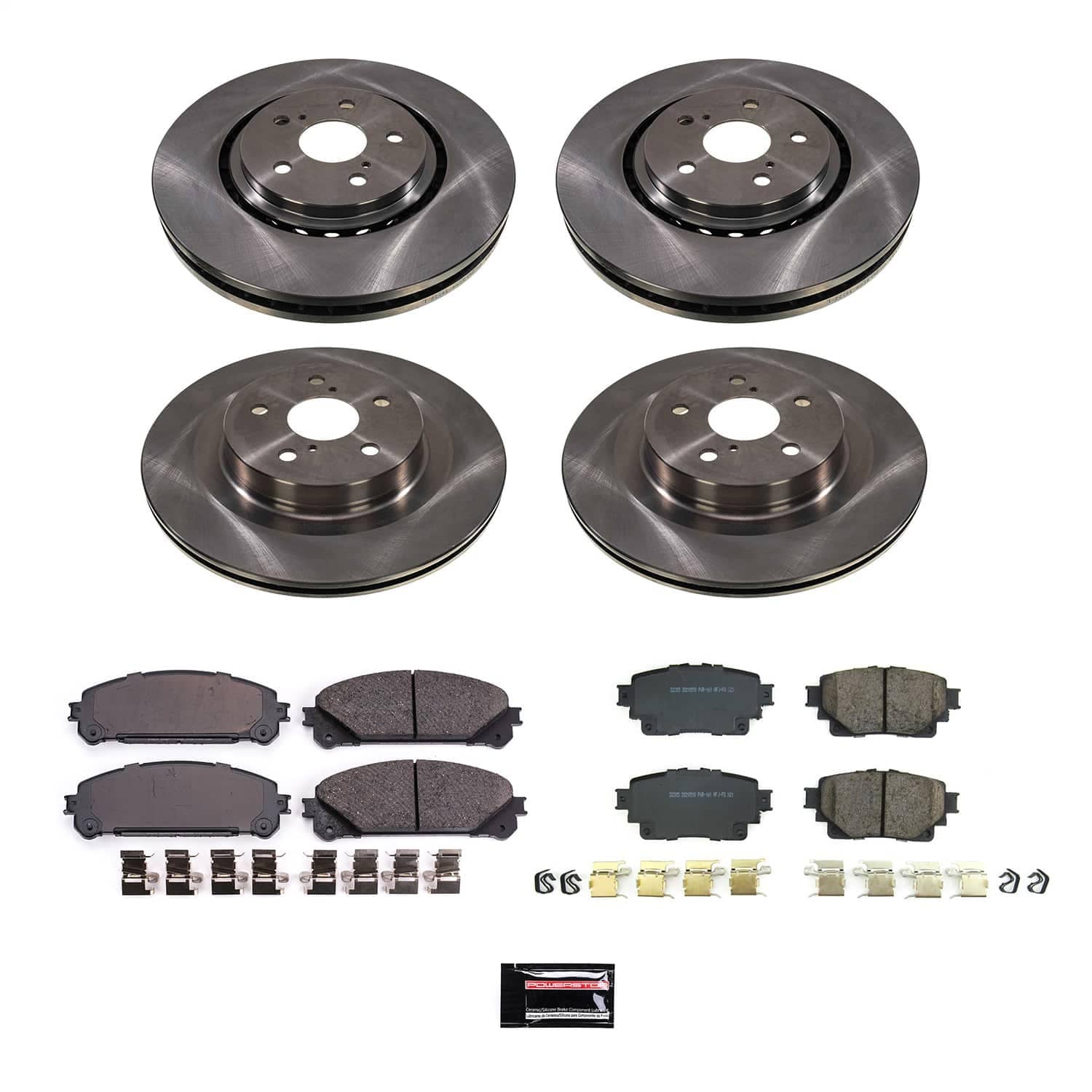 Power Stop - KOE8736 - Front and Rear - Disc Brake Pad and Rotor Kit