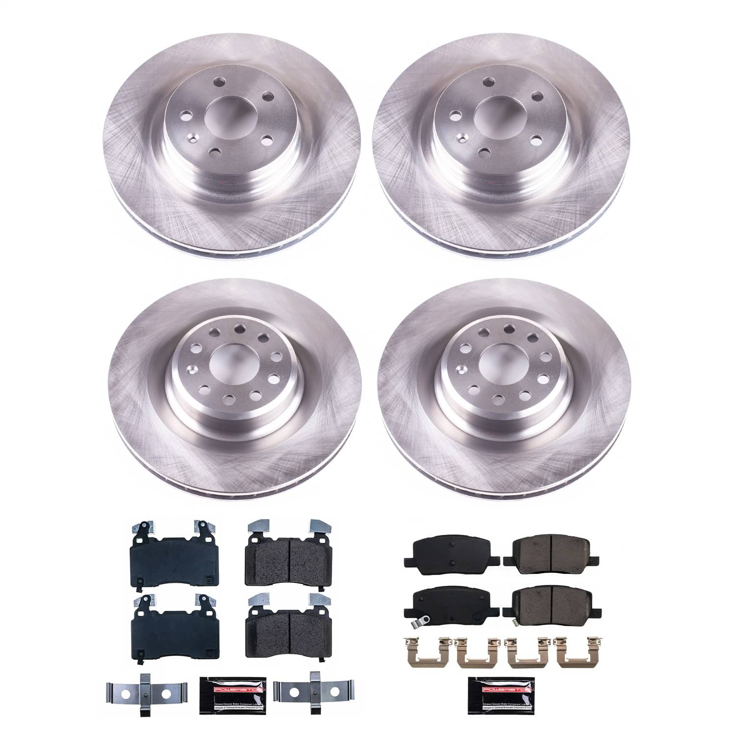 Power Stop - KOE8858 - Front and Rear - Disc Brake Pad and Rotor Kit