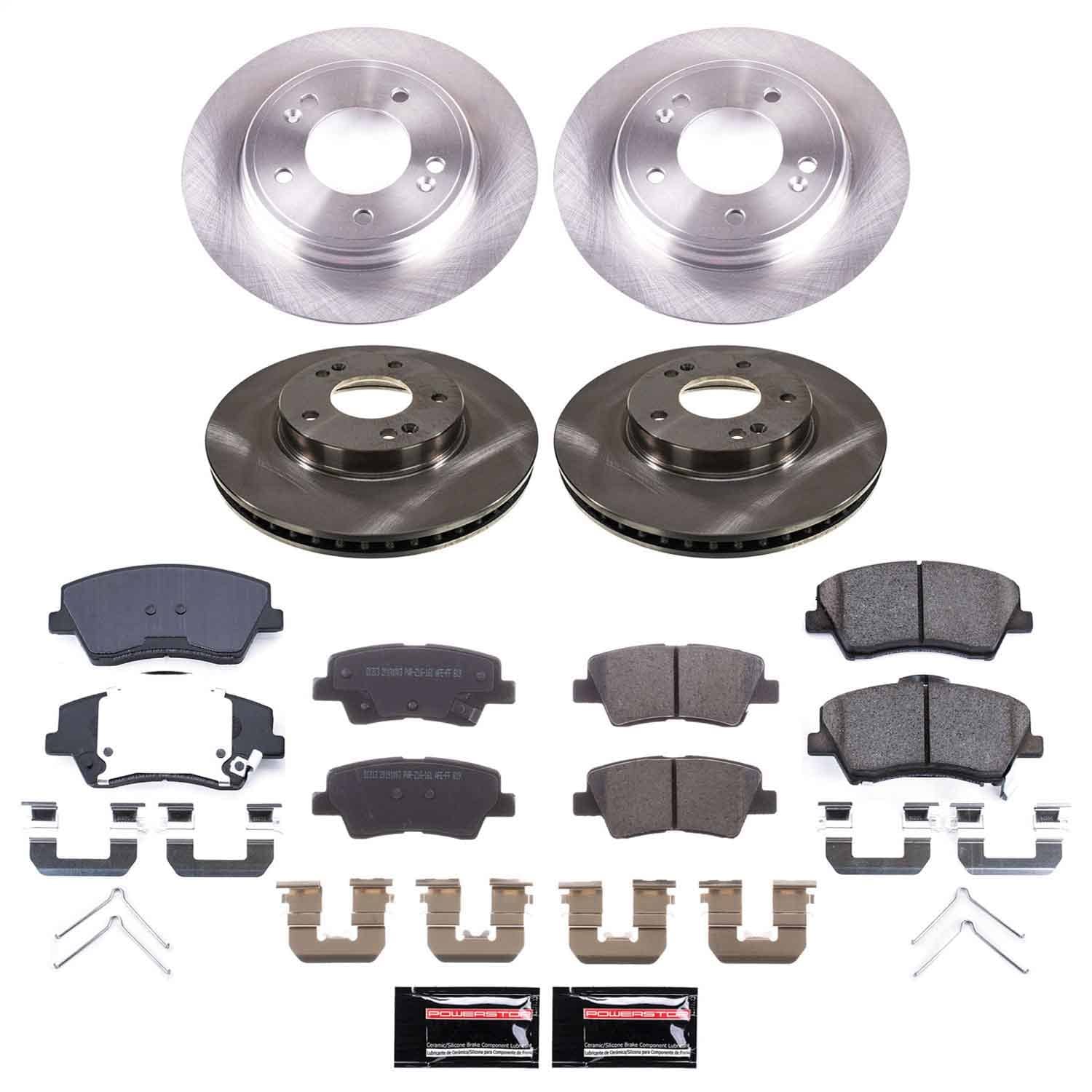 Power Stop - KOE9247 - Front and Rear - Disc Brake Pad and Rotor Kit