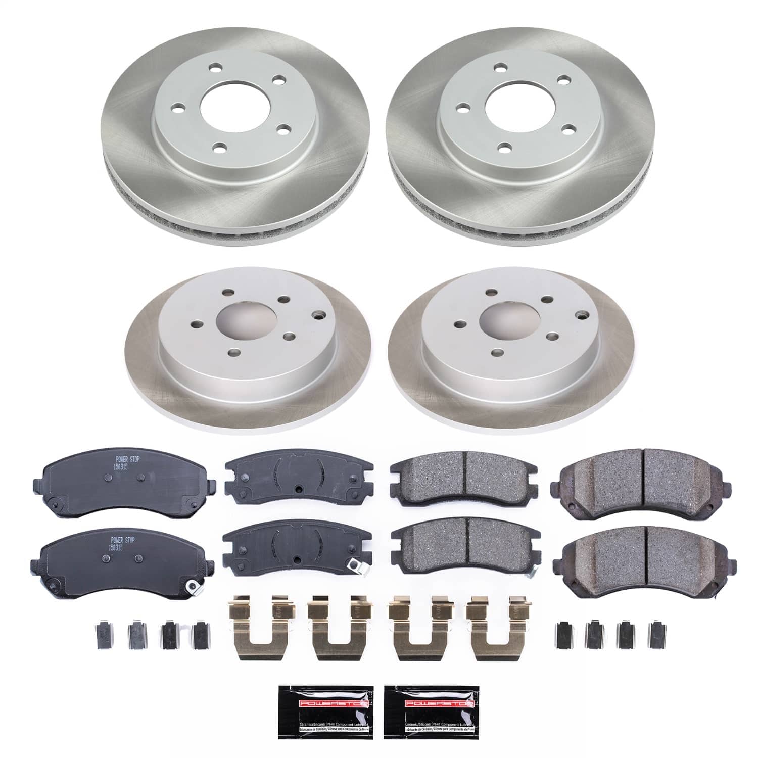 Power Stop - SC4382 - Front and Rear - Disc Brake Pad and Rotor Kit