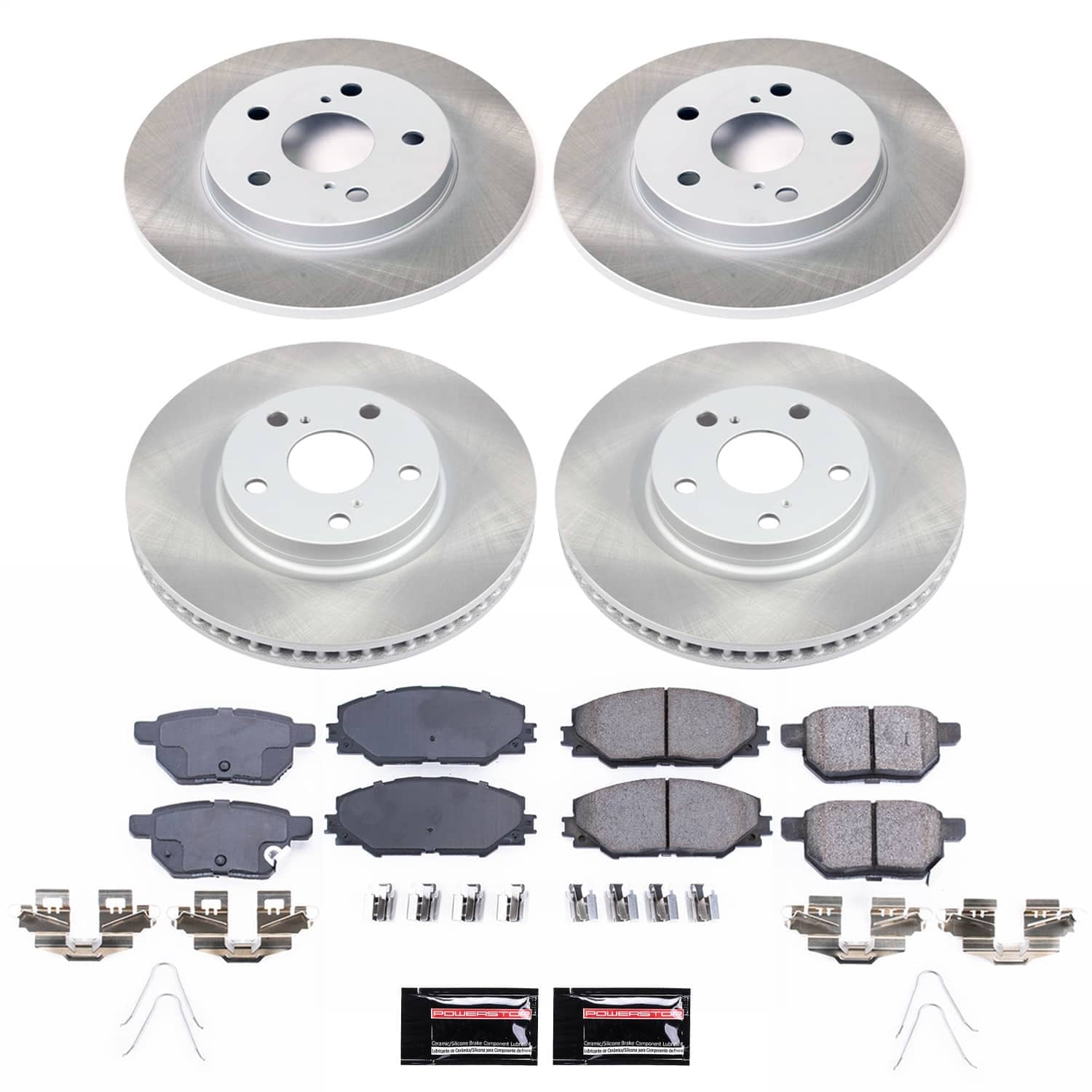 Power Stop - SC7631 - Front and Rear - Disc Brake Pad and Rotor Kit