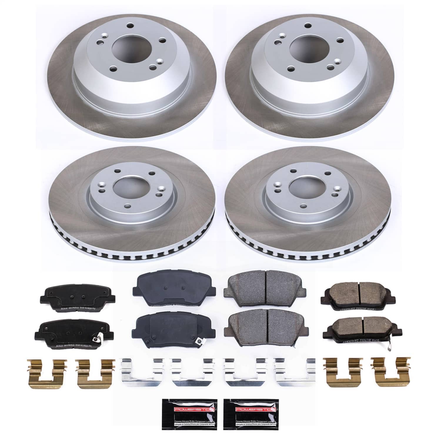 Power Stop - SC8009 - Front and Rear - Disc Brake Pad and Rotor Kit