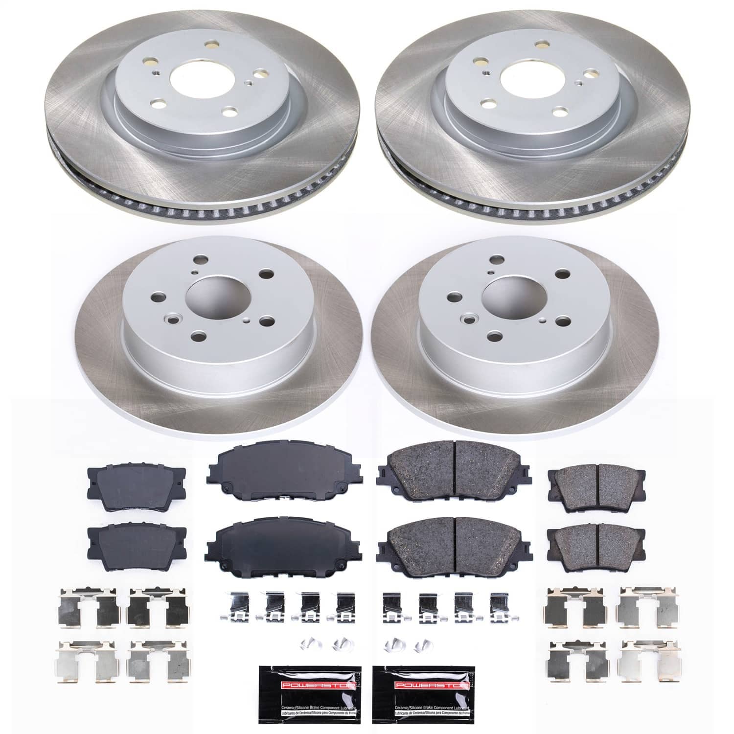 Power Stop - SC8348 - Front and Rear - Disc Brake Pad and Rotor Kit