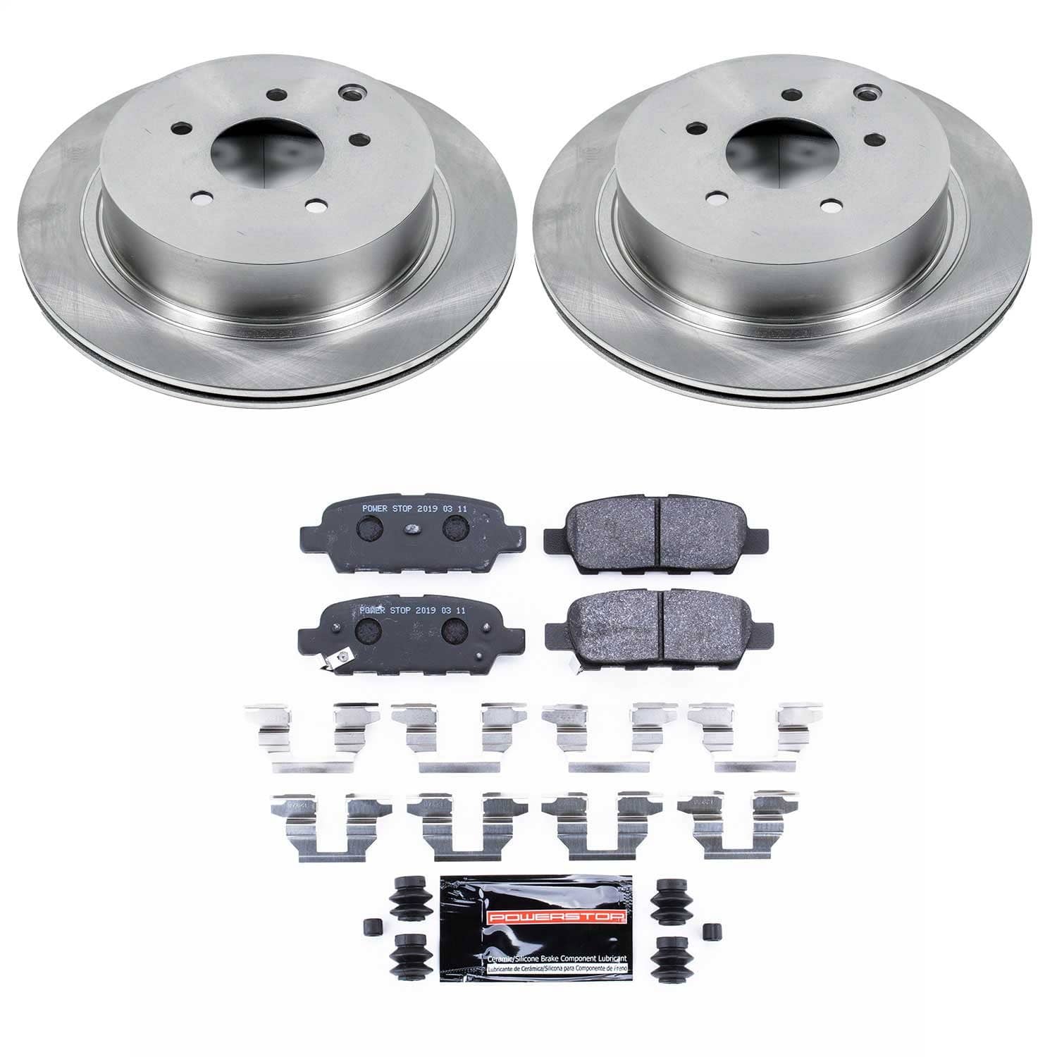 Power Stop - TDSK2427 - Rear - Disc Brake Pad and Rotor Kit