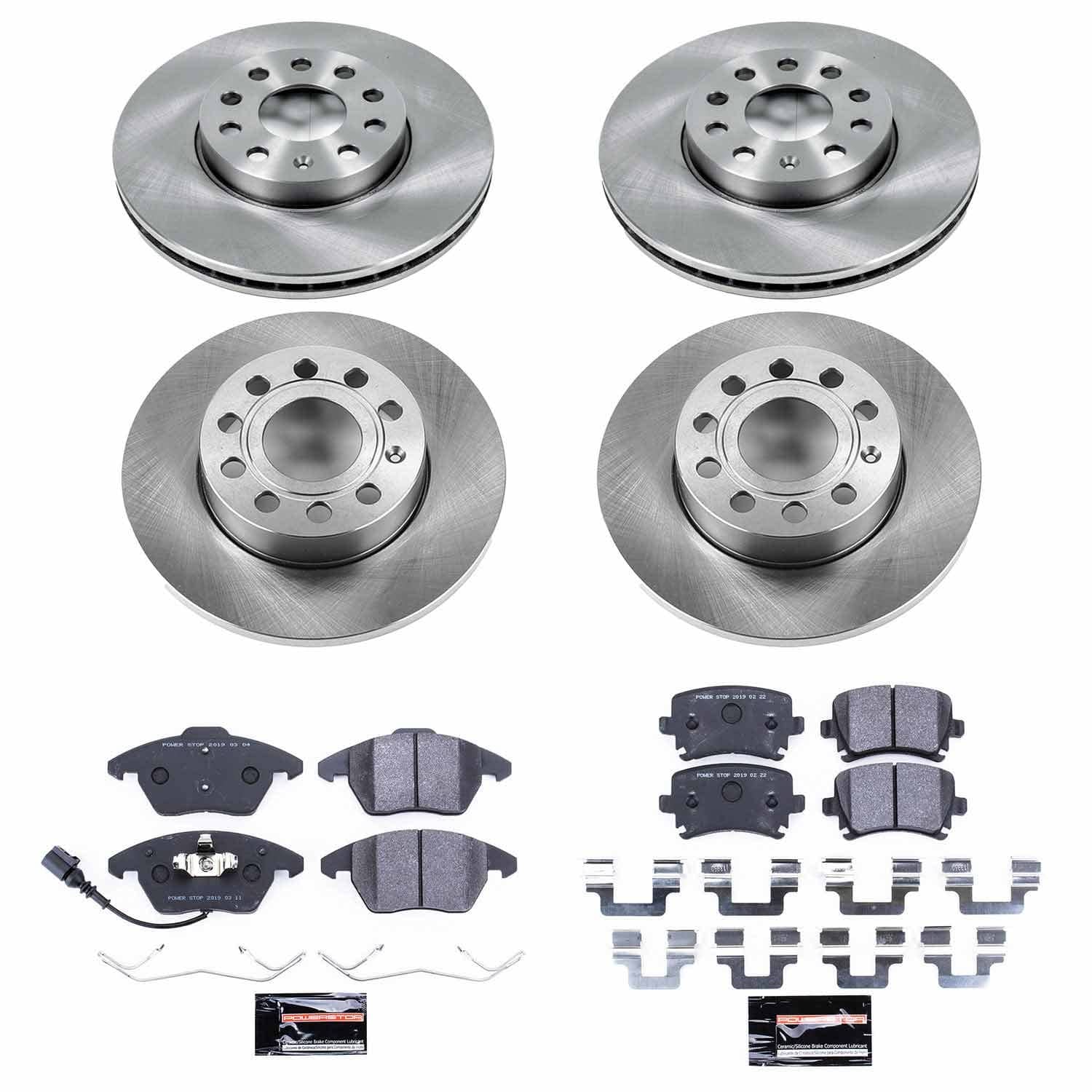 Power Stop - TDSK4068 - Front and Rear - Disc Brake Pad and Rotor Kit
