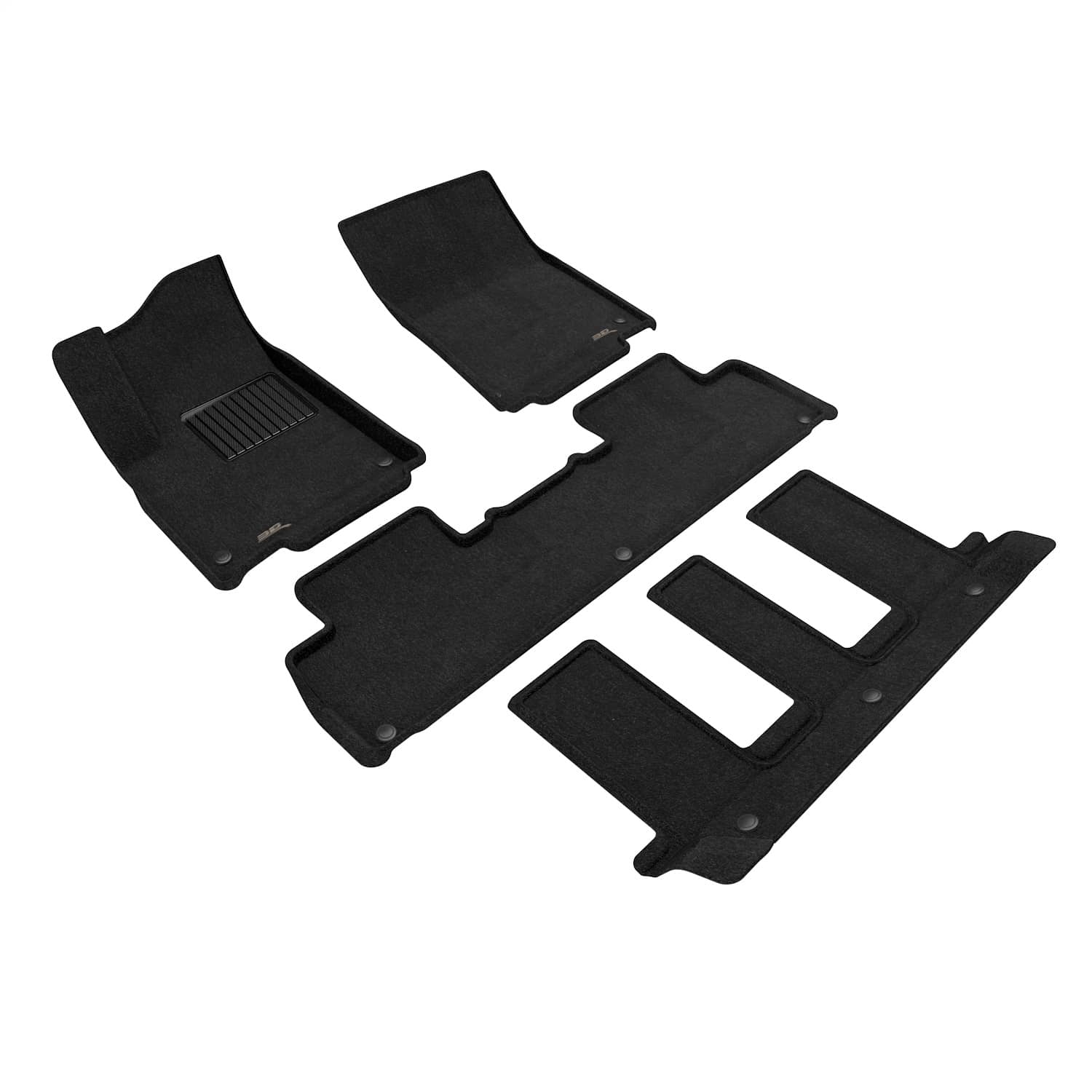 3D MAXpider - L1RI00804709 - Front Rear and Third Row - Floor Mat Set