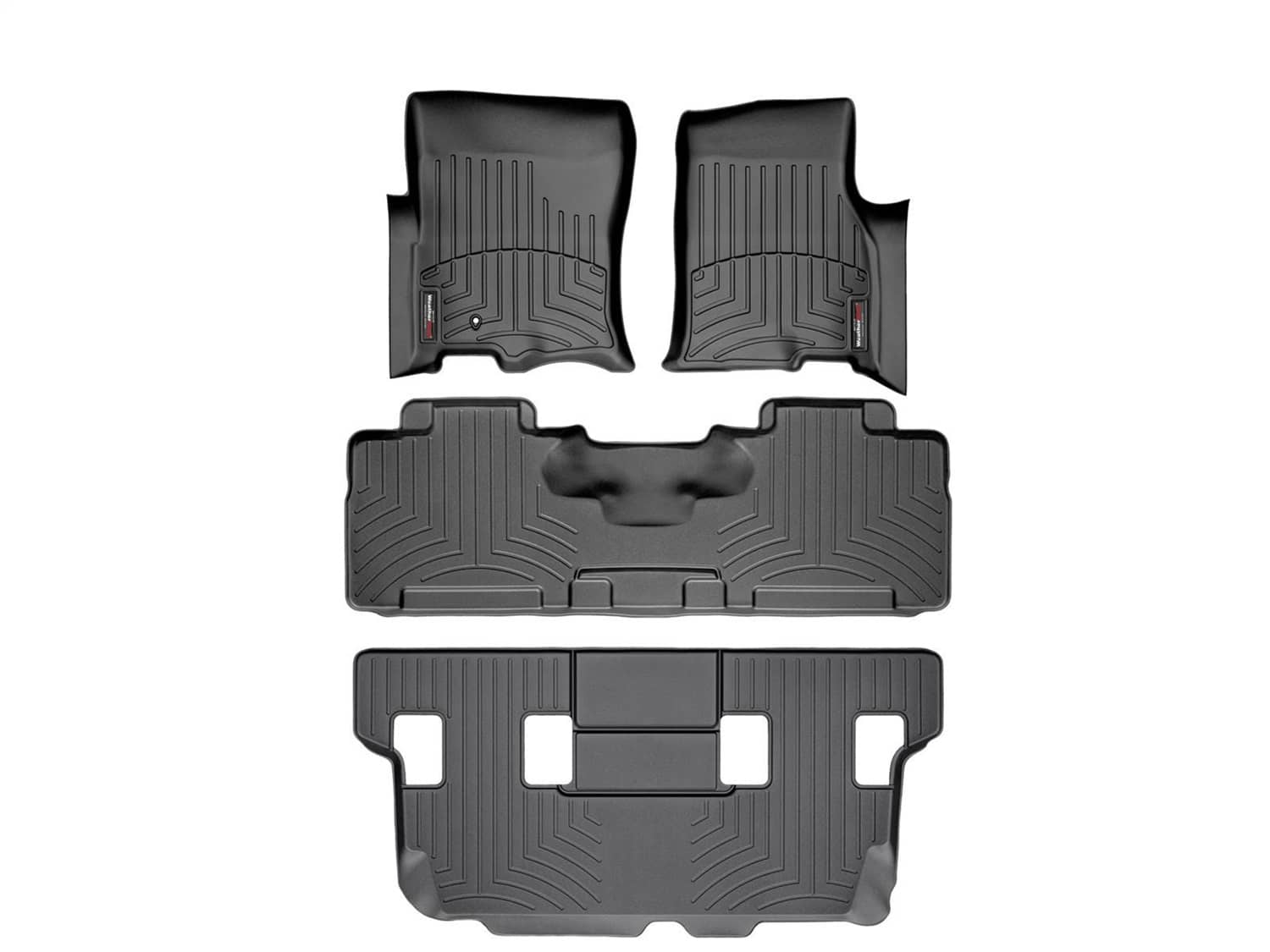 Weathertech - 44107-1-2-4 - Front Rear and Third Row - Floor Mat Set