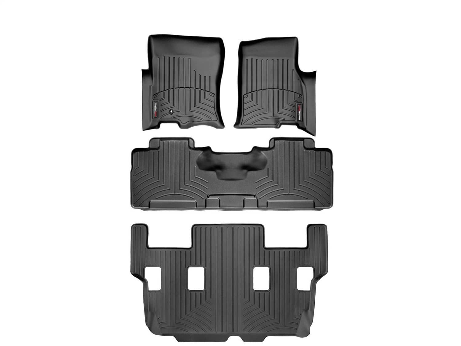 Weathertech - 44107-1-2-6 - Front Rear and Third Row - Floor Mat Set